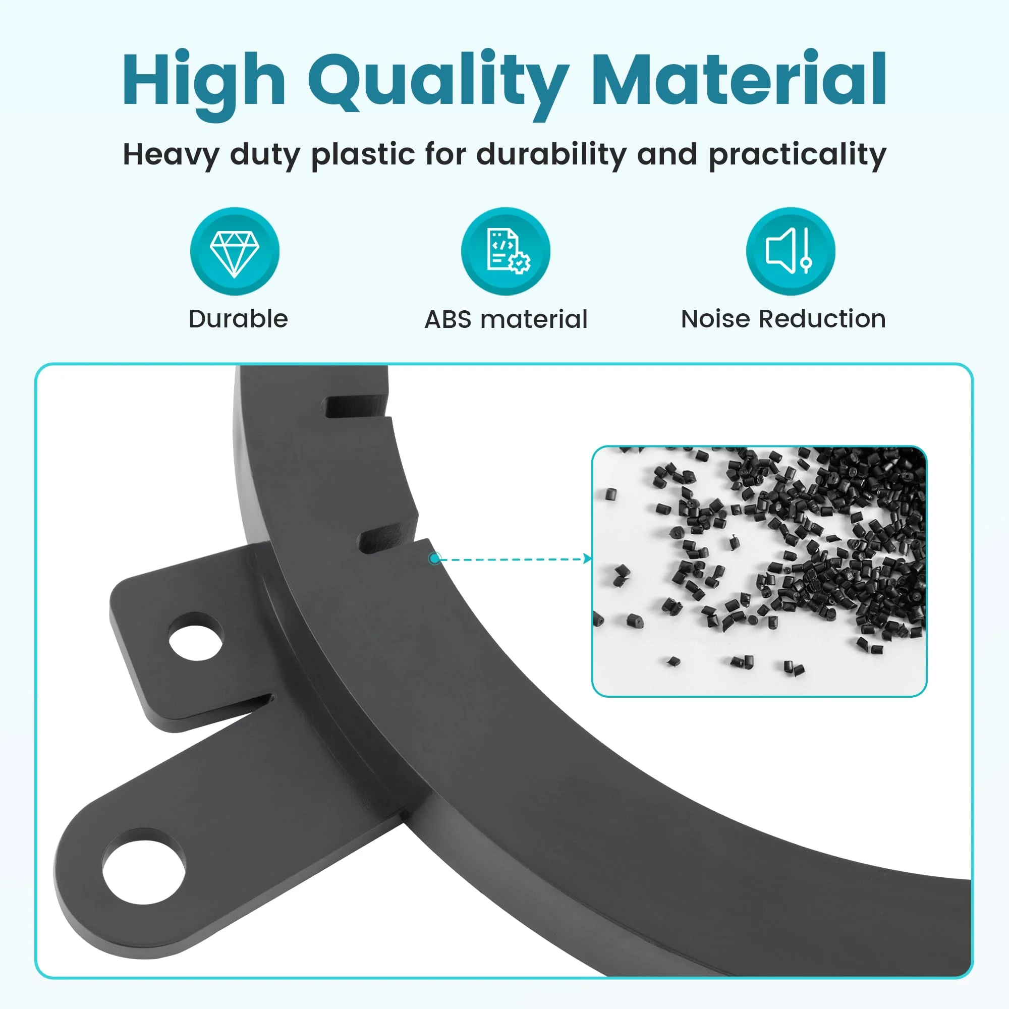 5.25"-6.5" Front Door Speaker Adapter Bracket for 1995-2016 Chrysler/Dodge/Jeep, 5 1/4 - 6 1/2 Inch Aftermarket Speaker Ring Adapter Solid Plastic, 2PCS - Image 7