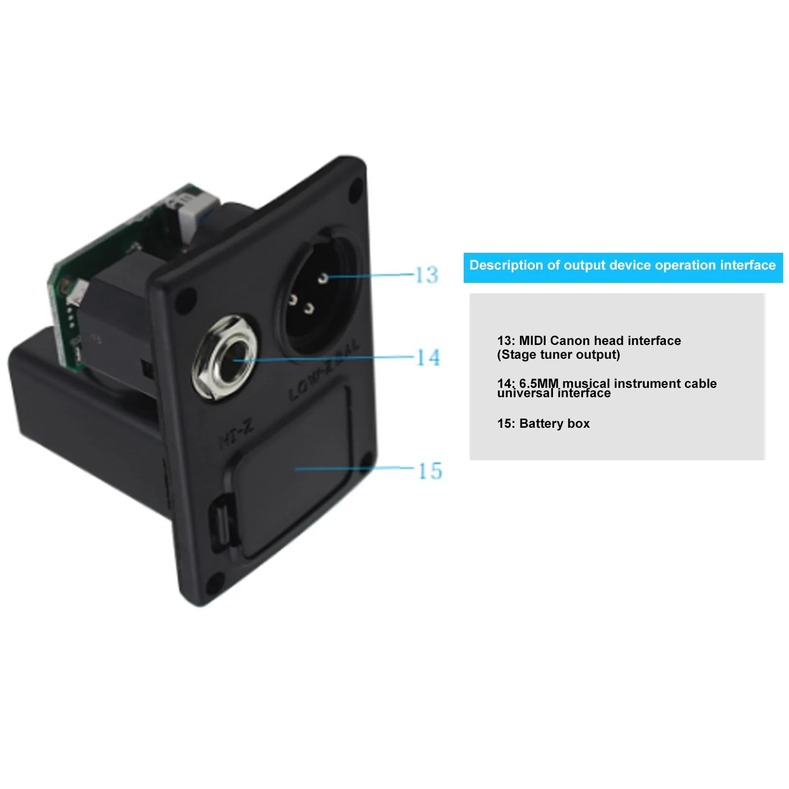 5 Band Guitar Pickup EQ Equalizer Piezo Pickup with LCD Display Tuning Function Guitar Preamp Pickup - Image 6