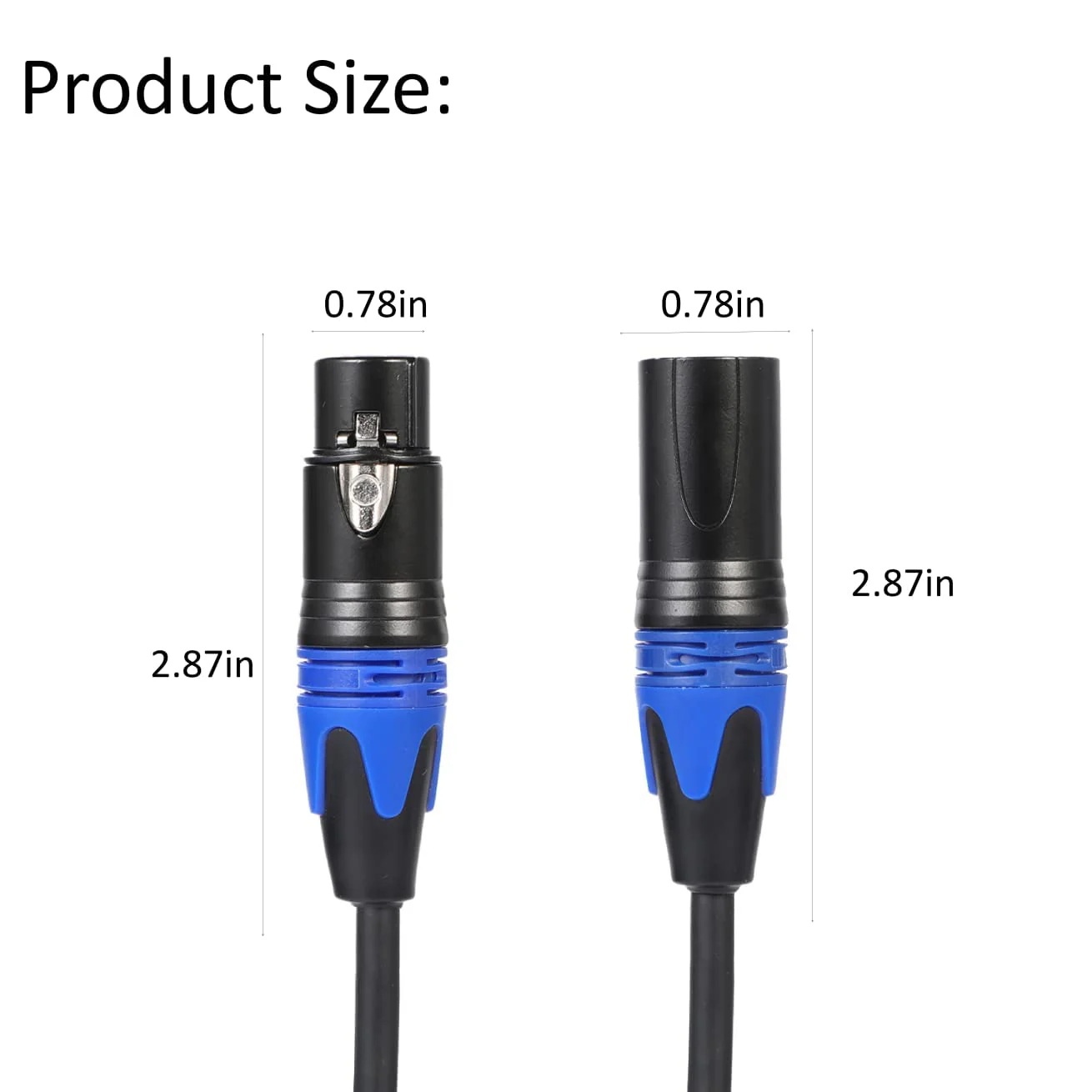 (5 FT- 2 Pack) 1 Male to 2 Female XLR Y Splitter Micrphone Cable, 3pin Male to Dual Female Y-Splitter Balanced Mic Audio Cables for Stereo Mic to L & R Audio Track 5 ft-2Pack - Image 2