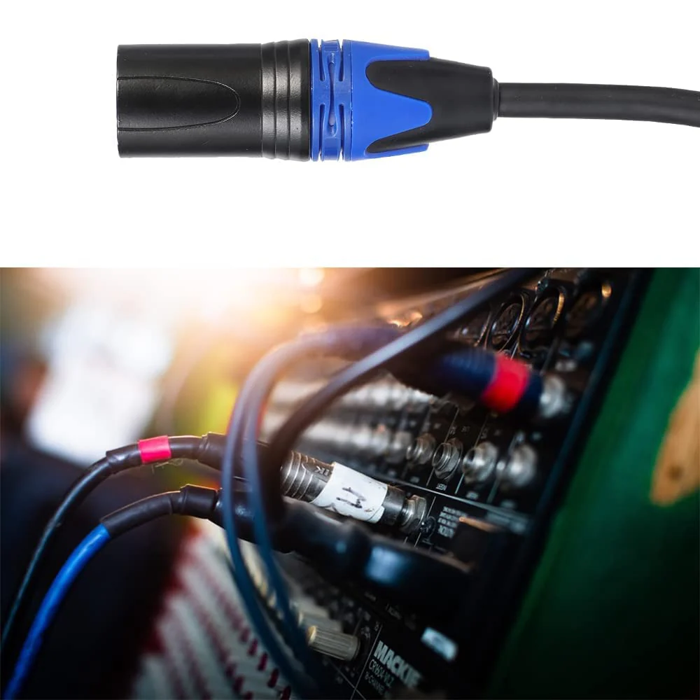 (5 FT- 2 Pack) 1 Male to 2 Female XLR Y Splitter Micrphone Cable, 3pin Male to Dual Female Y-Splitter Balanced Mic Audio Cables for Stereo Mic to L & R Audio Track 5 ft-2Pack - Image 7