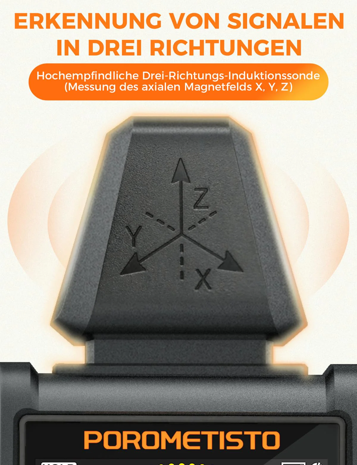5-in-1 EMF Meter ET01PRO, Simultaneous Display of EF/MF/RF/TEM/HUM, Electrosmog Meter with Maximum, Minimum Value Display and Data Storage, Suitable for Office, Home and Ghost Hunting - Image 6