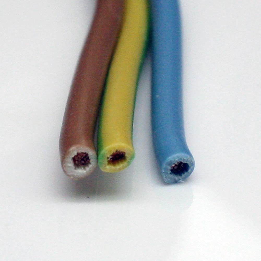 5 m Brown H03VV-F 3 x 0.75 mm² PVC Insulated Hose Cable 3G Light Cable Lamp Cable Power Cable 5 Meter - Image 3