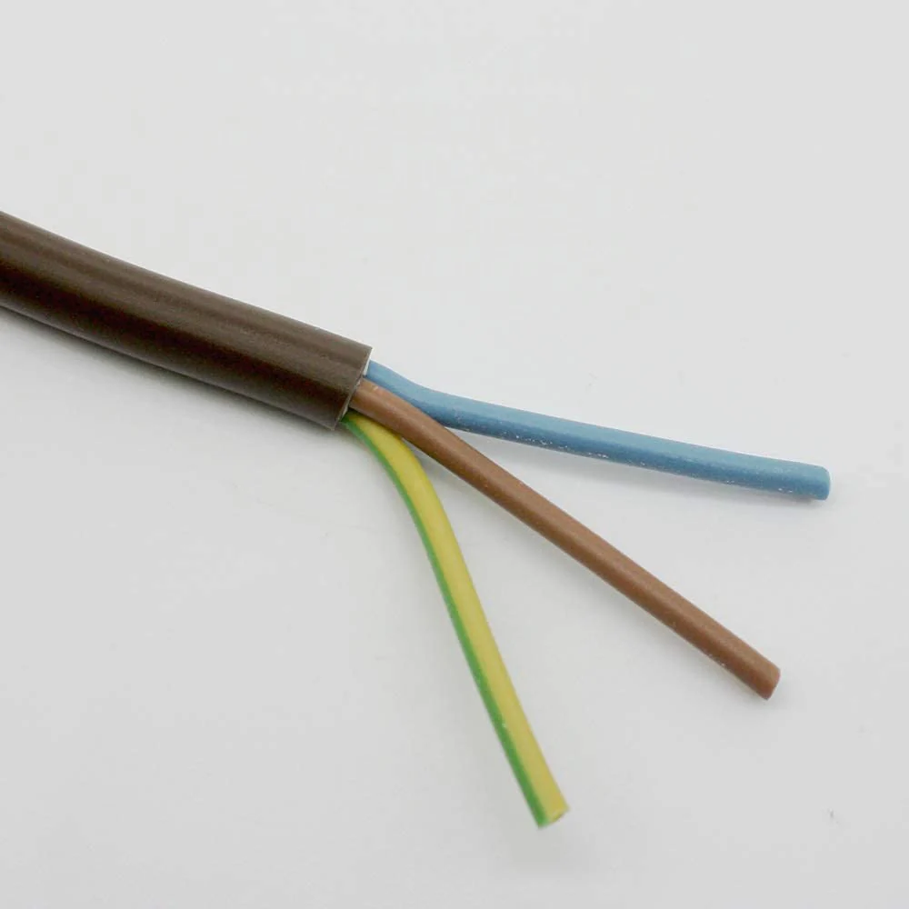 5 m Brown H03VV-F 3 x 0.75 mm² PVC Insulated Hose Cable 3G Light Cable Lamp Cable Power Cable 5 Meter - Image 4
