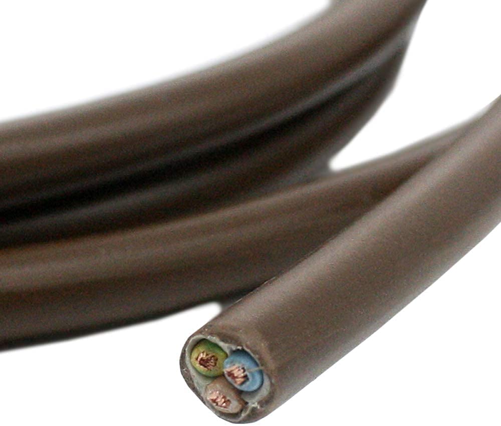 5 m Brown H03VV-F 3 x 0.75 mm² PVC Insulated Hose Cable 3G Light Cable Lamp Cable Power Cable 5 Meter - Image 6