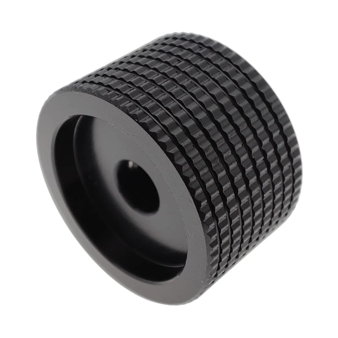 5 Pack Aluminum Rotary Electronic Control Potentiometer Knob,for 0.23'' Diameter Shaft, 0.98'' Dia, 0.61'' H, Guitar Knob, Audio knob, Volume Control Knob(Black) Black - Image 4