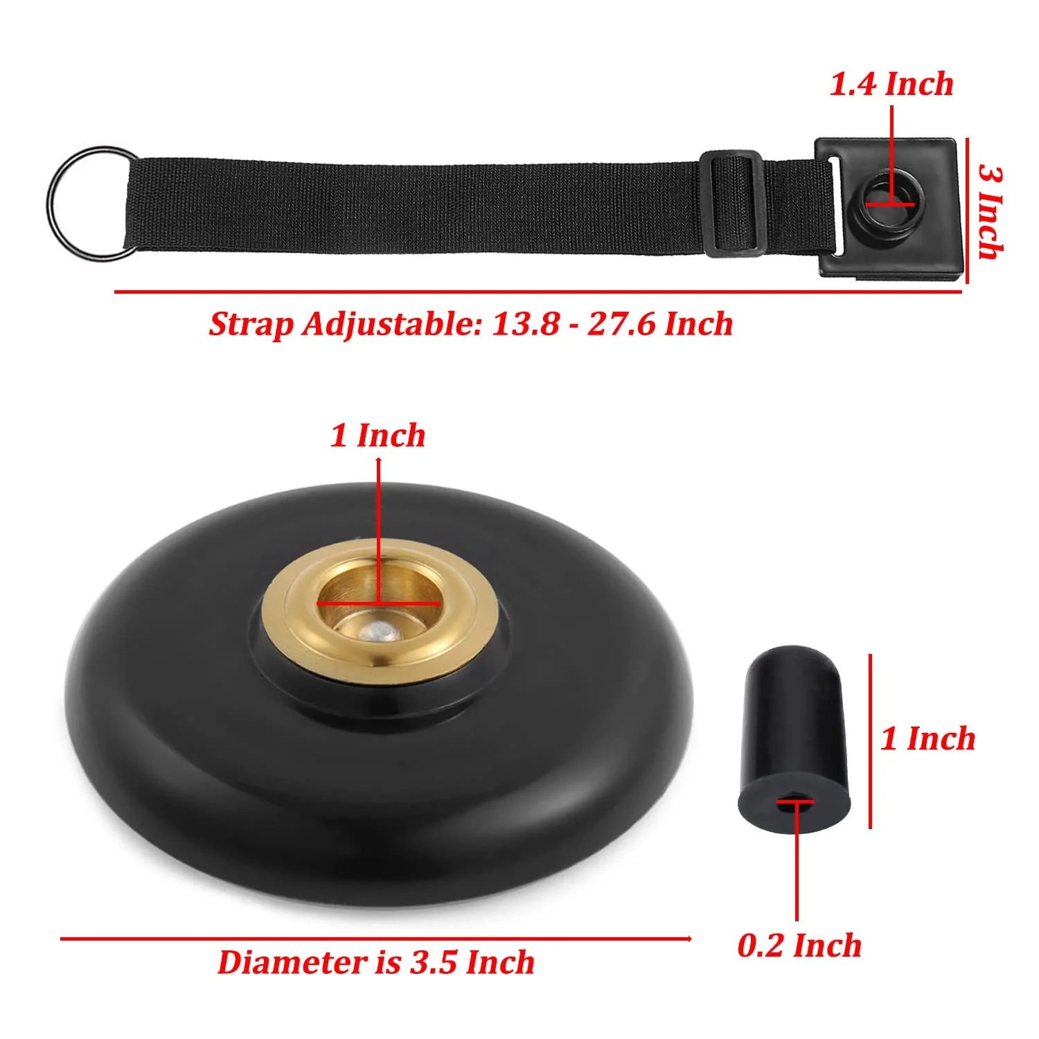 5 Pcs Cello Endpin Anchor Stopper Include Cello Adjustable Strap Rest Cello Endpin Non Slip Stand Holder 3 Pcs Rubber Tip Floor Protector for Cello Bass Performance Accessories - Image 2