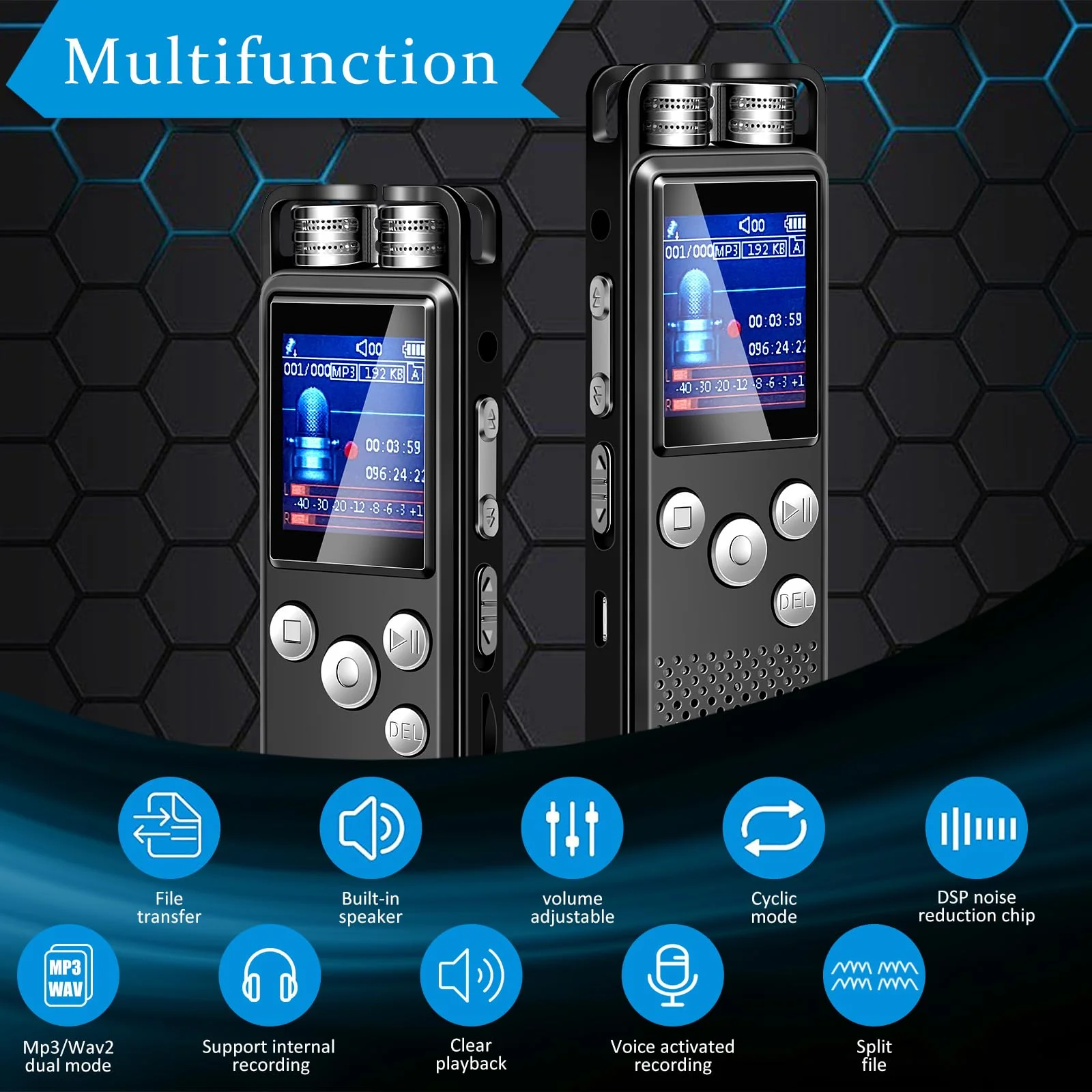 5 Pcs Ghost Hunting Kit includes Digital Voice Recorders with 4 LED Cat Balls Motion Activated Cat Ball Toy Voice Activated Recorder with Playback for Pet Cat Dog Animals (8 GB,Chic Style) - Image 5