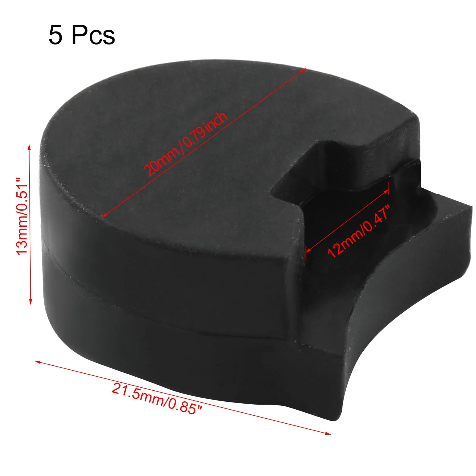 5 Pcs Silicone Clarinet Oboe Thumb Rest Cushion, Thumb Protector for Most Clarinet, Black - Image 2