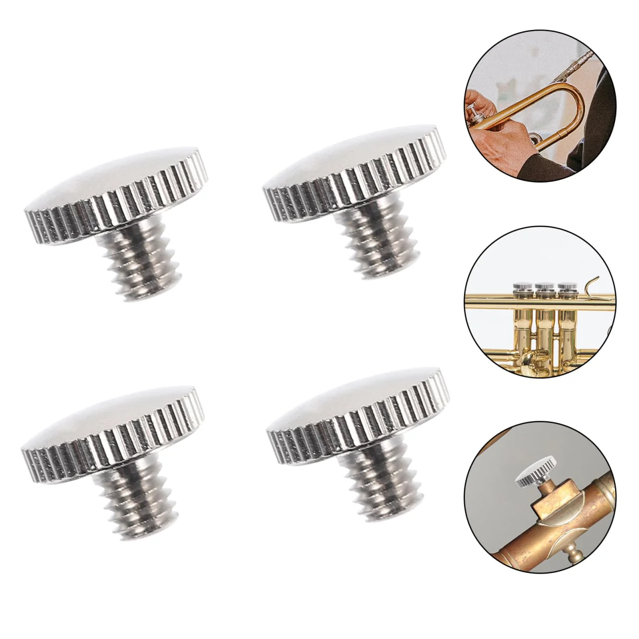 5 Pcs Trumpet Slide Finger Ring Screws, Metal Replacement Screws for Trumpet Piston Valve, Instrument Accessory for Repair and Maintenance - Image 3