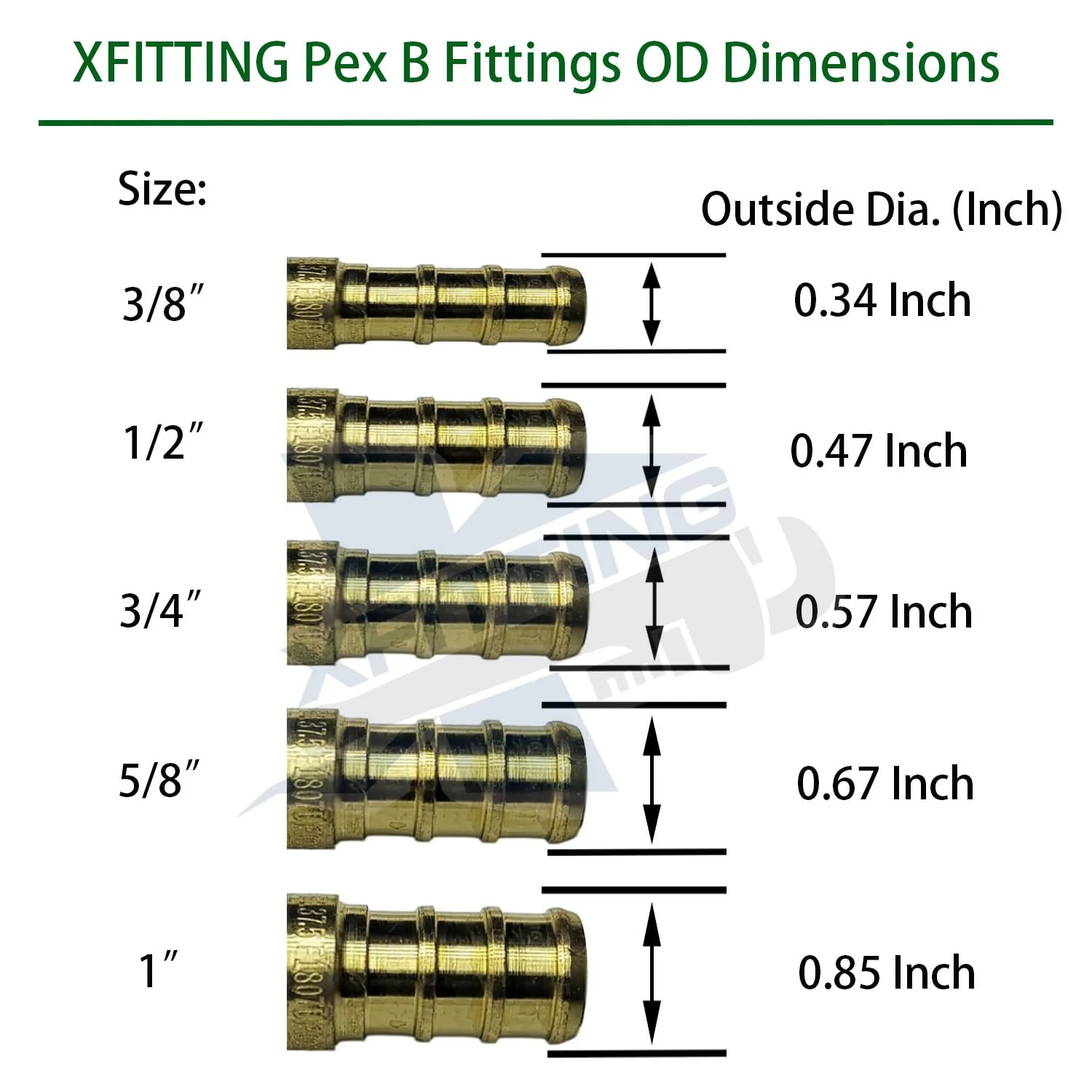 5 PIECES XFITTING 3/4" PEX X 3/4" MALE NPT THREADED ADAPTER-BRASS CRIMP FITTING - BRASS, FULL PORT 0.75 Inch - Image 2
