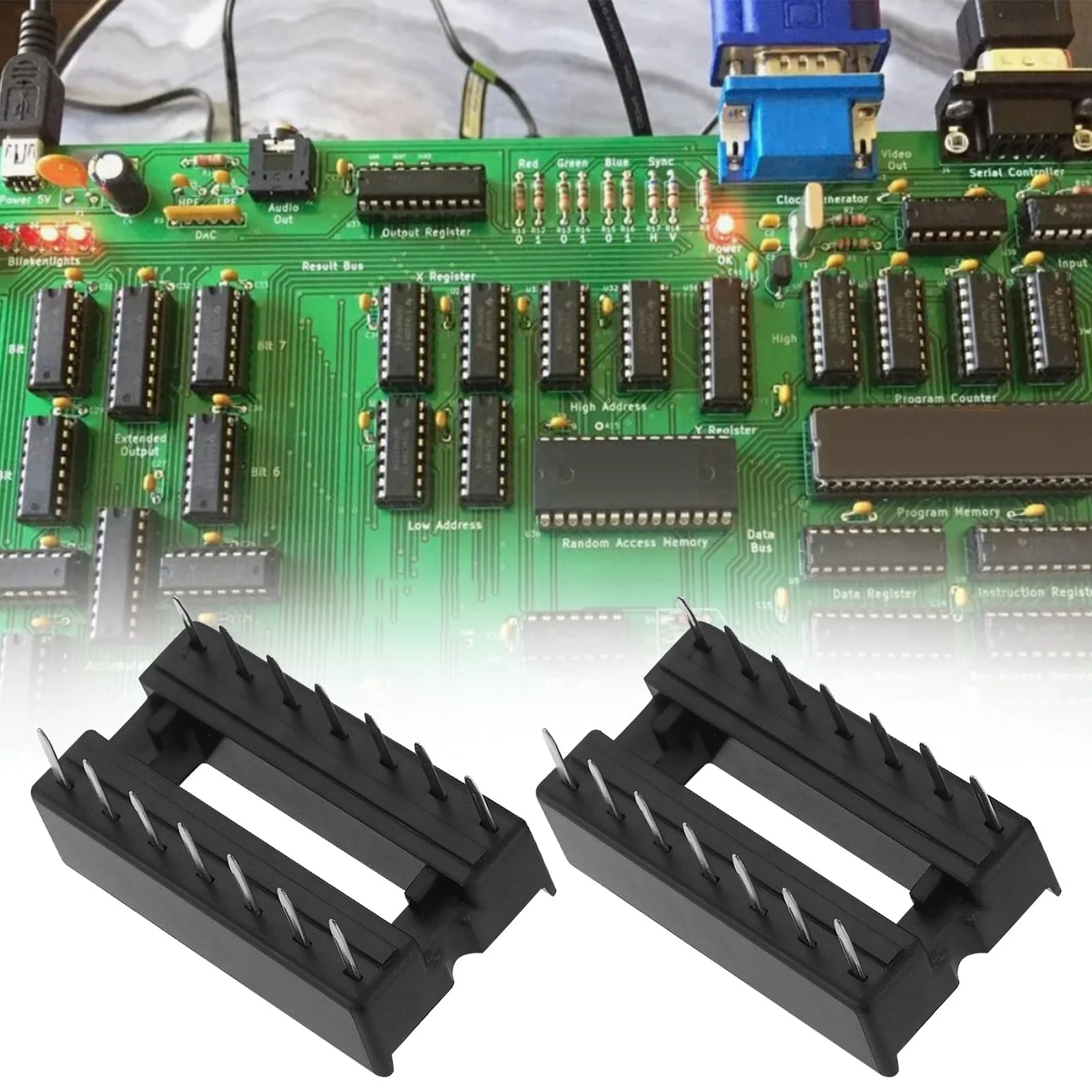 5 Sets of SN74AHCT125N Quad Bus Buffer Three-State Outputs Chips with Sockets for Digital Circuits Buffering - Image 2