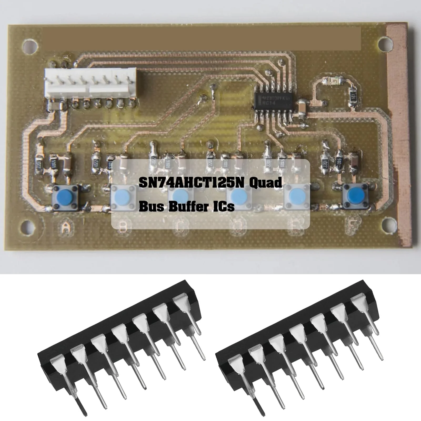 5 Sets of SN74AHCT125N Quad Bus Buffer Three-State Outputs Chips with Sockets for Digital Circuits Buffering - Image 3