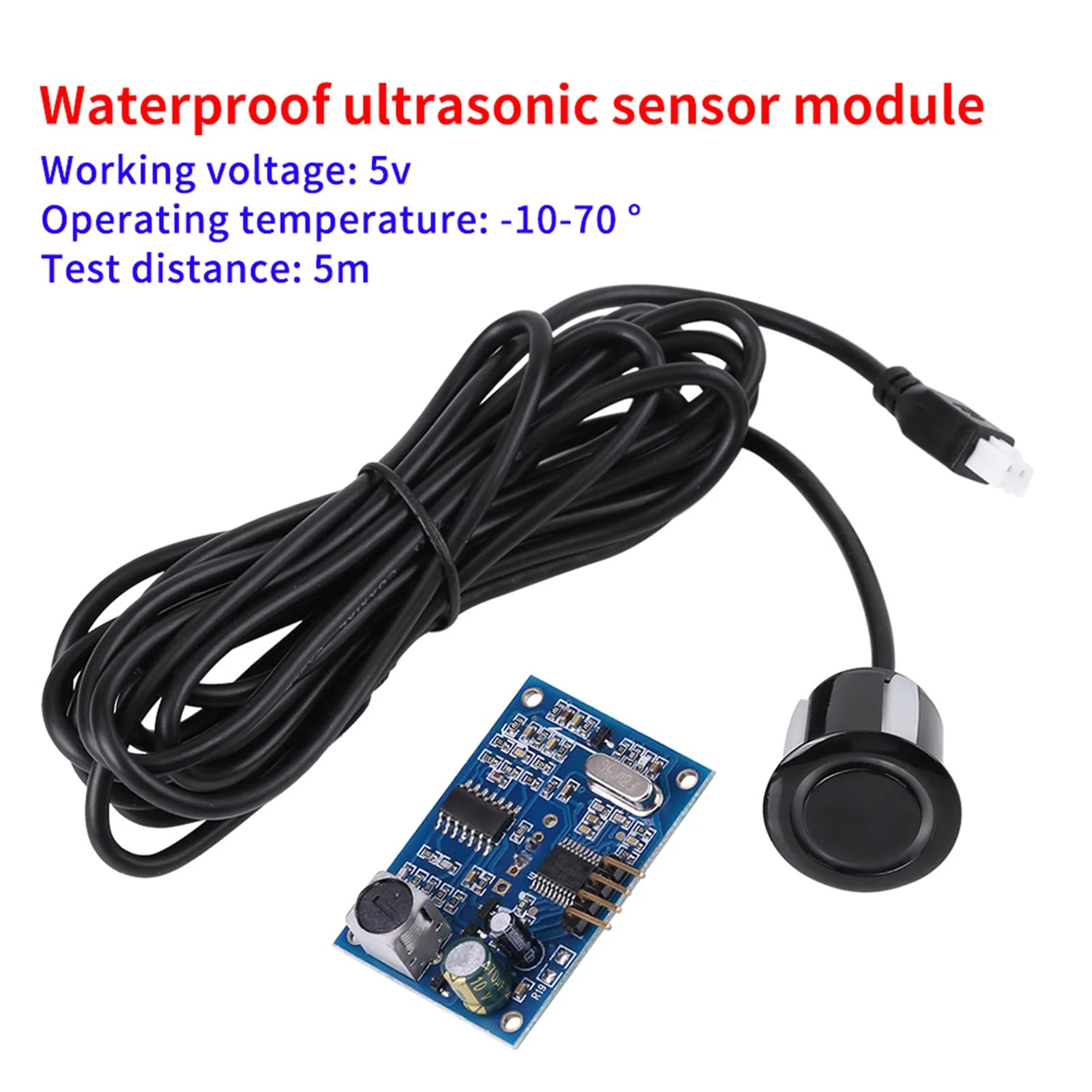 5 V Ultrasonic Wave Distance Measuring Board Distance Module with Waterproof Sensor for Horizontal Distance Measurement - Image 4