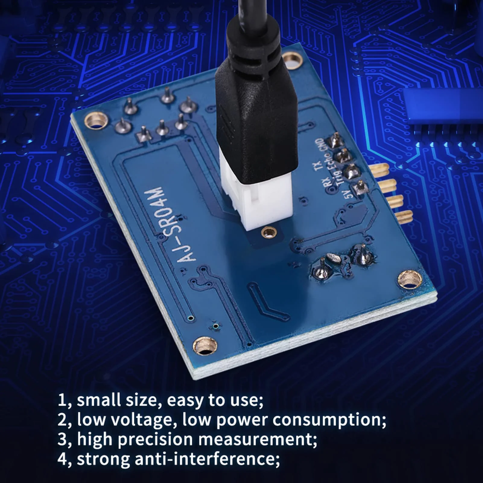 5 V Ultrasonic Wave Distance Measuring Board Distance Module with Waterproof Sensor for Horizontal Distance Measurement - Image 6