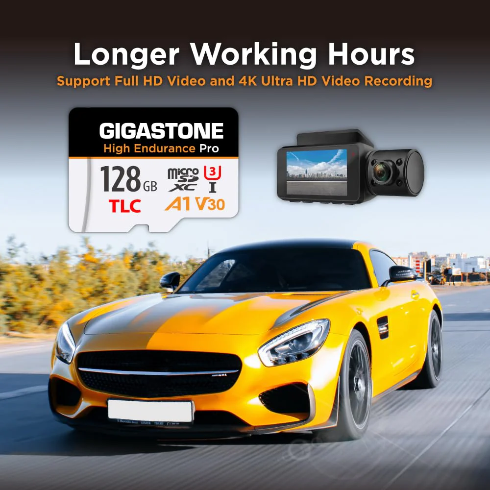 【5 Yrs Free Data Recovery】【Dash Cam】 GIGASTONE 128GB Micro SD Card, TLC High Endurance Pro, Speed Up to 100MB/s, Compatible with REDTIGER Rove VIOFO VANTRUE PRUVEEO ARIFAYZ, MicroSDXC UHS-I A1 V30 U3 128GB High Endurance Pro 1-Pack - Image 5