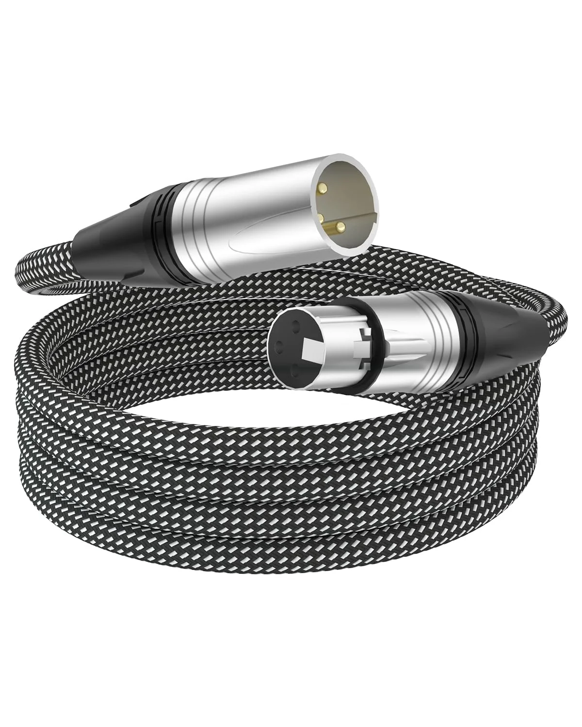 50 ft XLR Cable, Premium XLR Microphone Cable 50 ft, Braided XLR Male to Female Cable 3 Pin with XLR Connectors, XLR Patch Cable for Mixer, Recording Studio, Radio Station(1 Pack, 50 Foot) 50 Feet 1-Pack - Image 2
