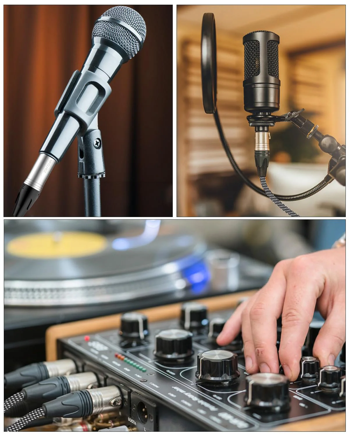 50 ft XLR Cable, Premium XLR Microphone Cable 50 ft, Braided XLR Male to Female Cable 3 Pin with XLR Connectors, XLR Patch Cable for Mixer, Recording Studio, Radio Station(1 Pack, 50 Foot) 50 Feet 1-Pack - Image 7