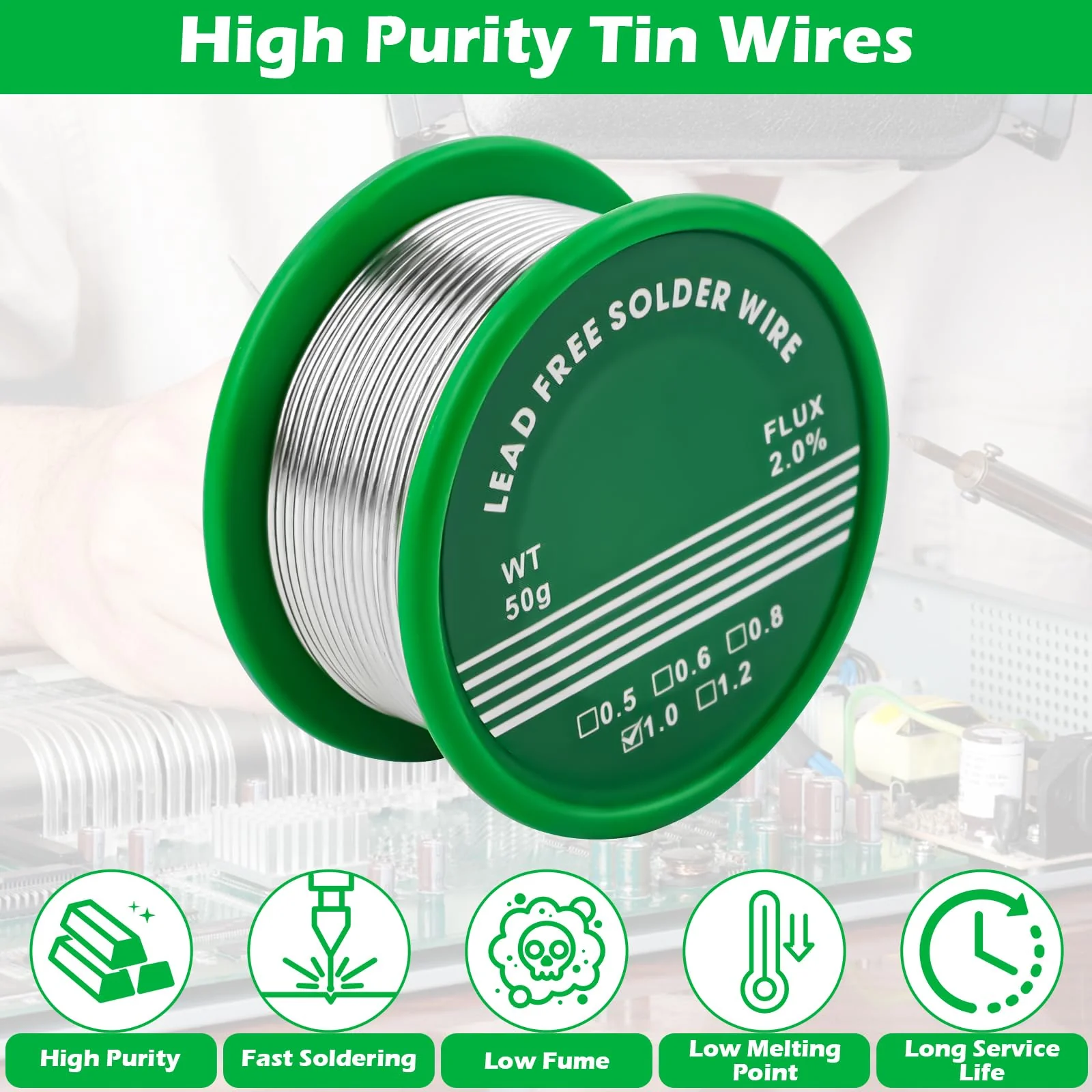 50 g/1 mm solder, solder wire - Image 2