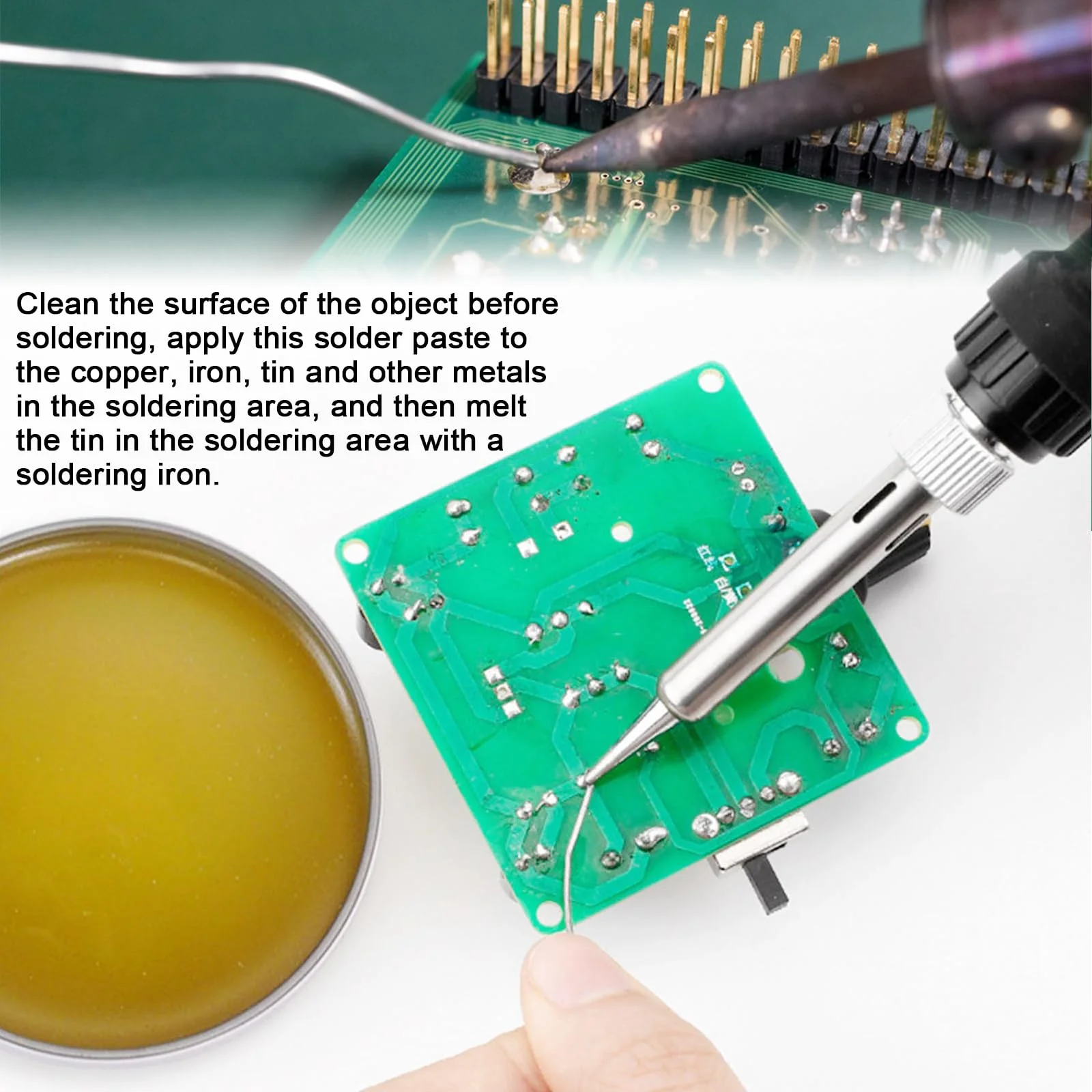 50 g Solder Paste, Solder Grease, Flux Solder Paste, Soldering Flux, Solder Grease Flux, for Gold, Copper, Iron, Tin, Instruments, Mechanics (Net Weight 50 g) - Image 3