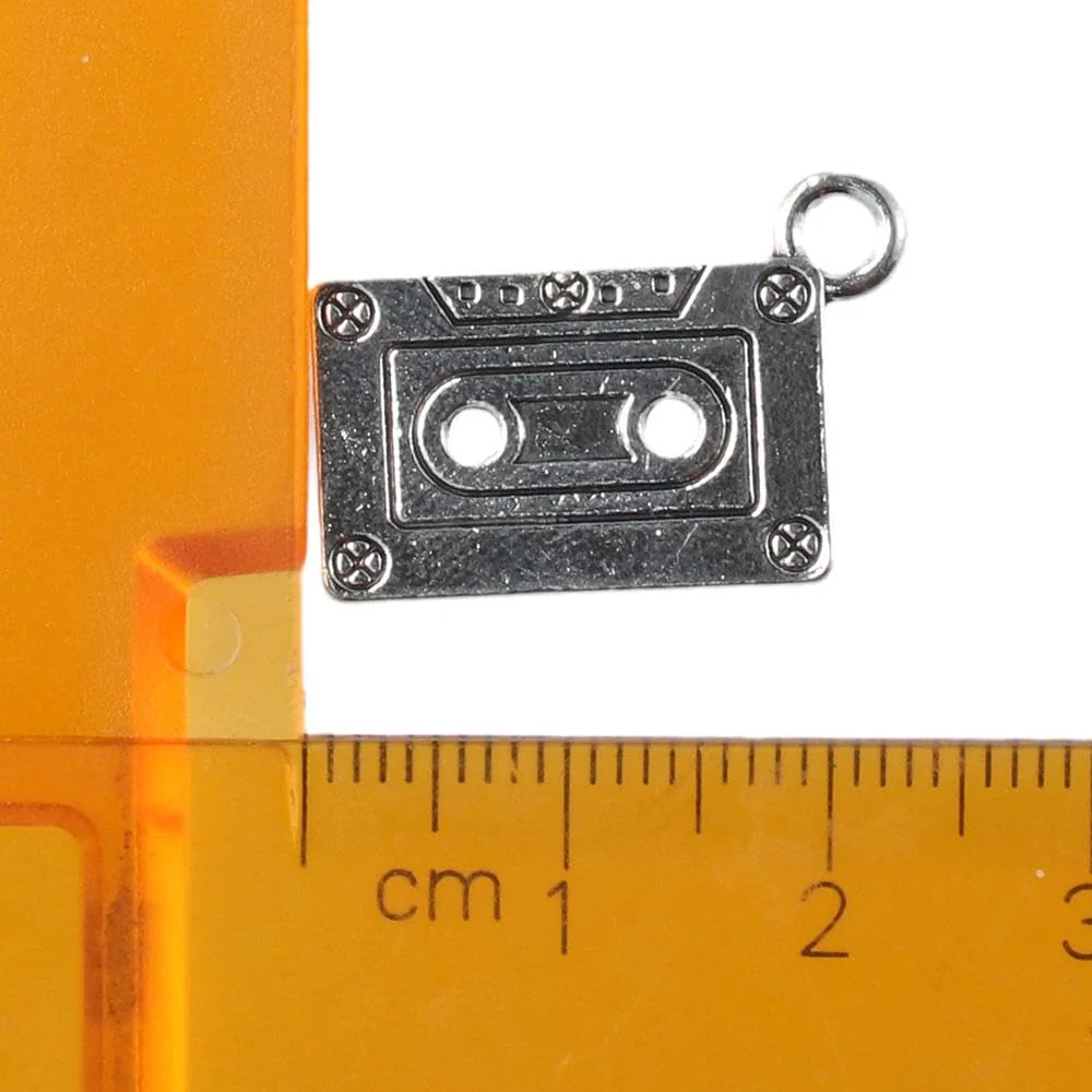 50 Pcs Audio Cassette Tapes Shaped Charms,22x16mm Antique Alloy Charms for Jewelry Making DIY - Image 7