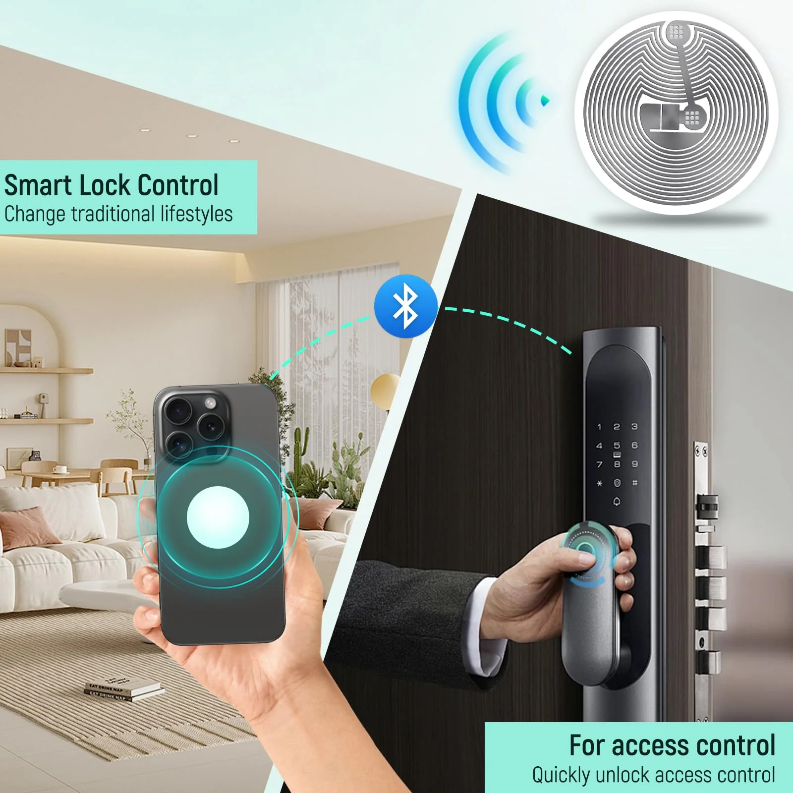 50 PCS BABIQT MIFARE Classic 1K Tags S50 RFID Stickers NFC Tags, Smart Mifafre Classic Tags ISO 14443A 13.56 MHz Mifare 1K Stickers MF1 Self-Adhesive 1 inch Round 50 - Image 6