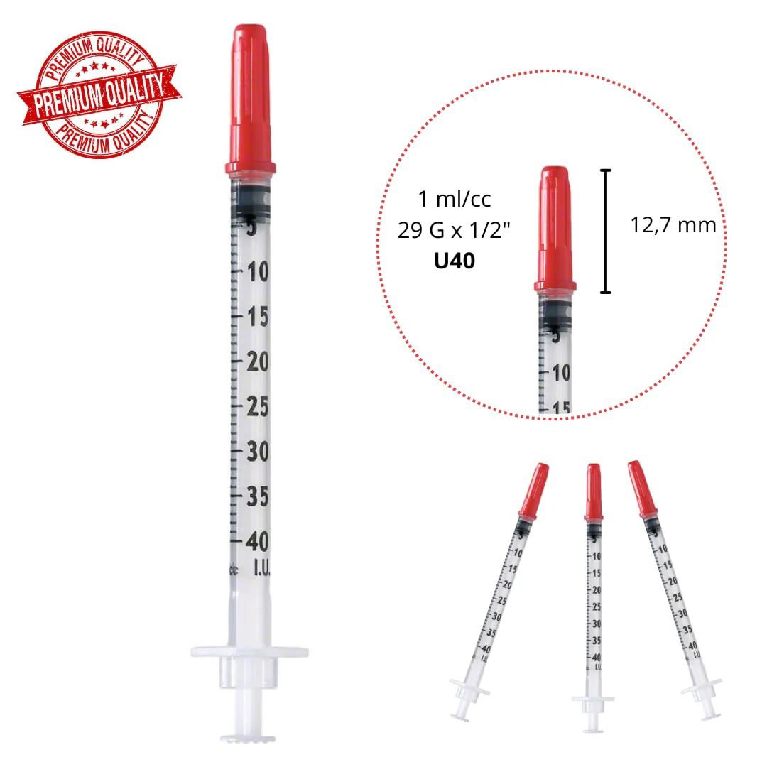 50 x 1ml/cc U40 Plastic Tube 29G (0.33 x 12.7mm) Multipurpose Measuring Tools Lab Accessories Individually Packed 50 x - Image 3