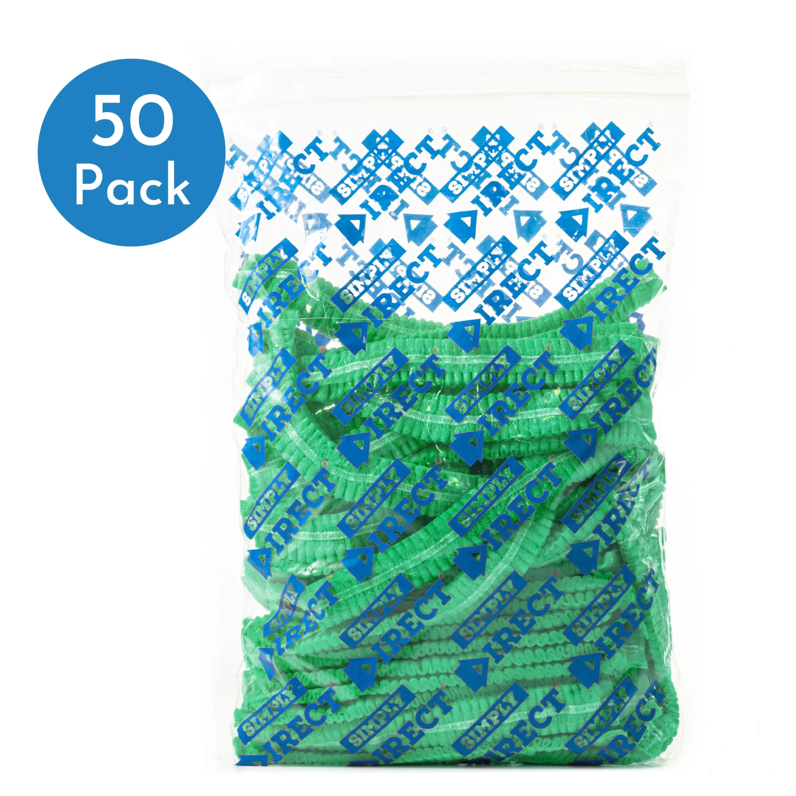 50 x simply direct Green Disposable Hair Net/Mob Caps in a Resealable Bag - Image 6