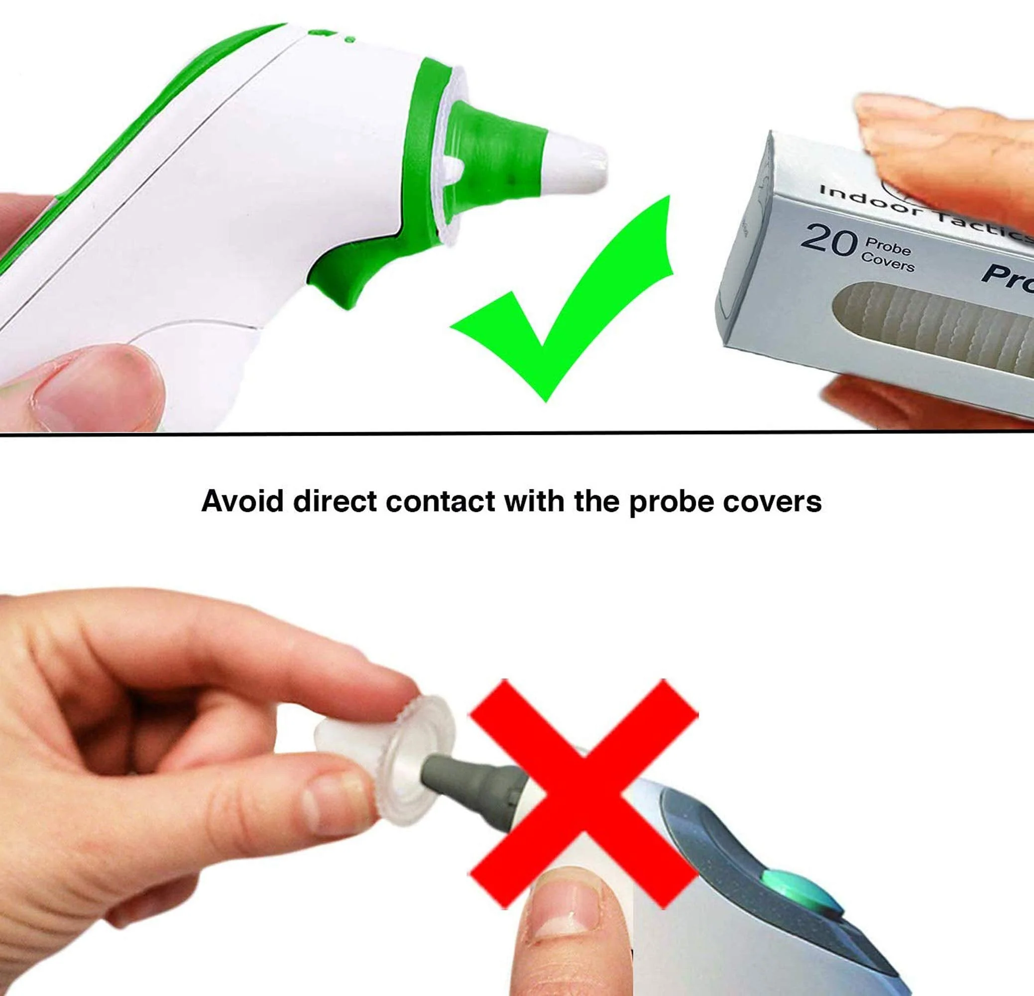 500 Counts Ear Thermometer Probe Covers Refill Caps Lens Filters for All Braun Thermometer Models Thermometers, Disposable Covers for Digital Ear Thermometers (500) 500 - Image 4