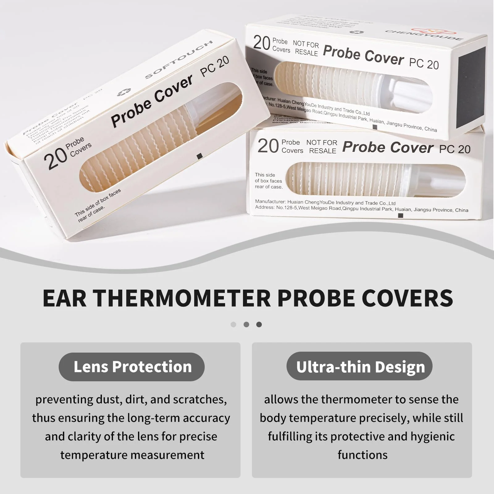 500 Counts Thermometer Ear Covers, Ear Thermometer Probe Covers, Lens Filters/Refill Caps for All Braun Ear Themometer Models, BPA Free Digital Disposable Ear Thermometer Covers 500 - Image 5