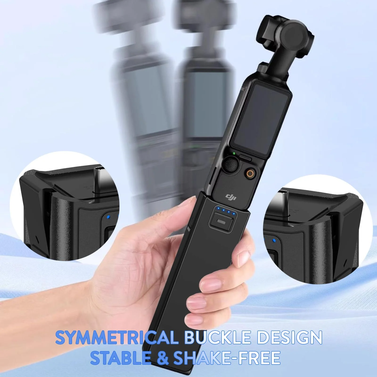 5000mAh Fast Charging Battery Handle for DJI Osmo Pocket 3 Accessories Battery Grips for Xtra Muse, Supports External Audio Devices, Data Transfer & Features a Reserved 1/4” Thread - Image 5