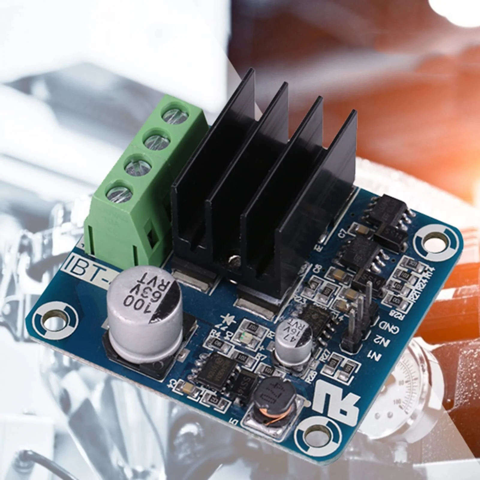 50A High Current H Bridge Driver Module for Motor Forward and Reverse Rotation, PWM Signal Isolation, Compatible with 3.3V to 12V - Image 2