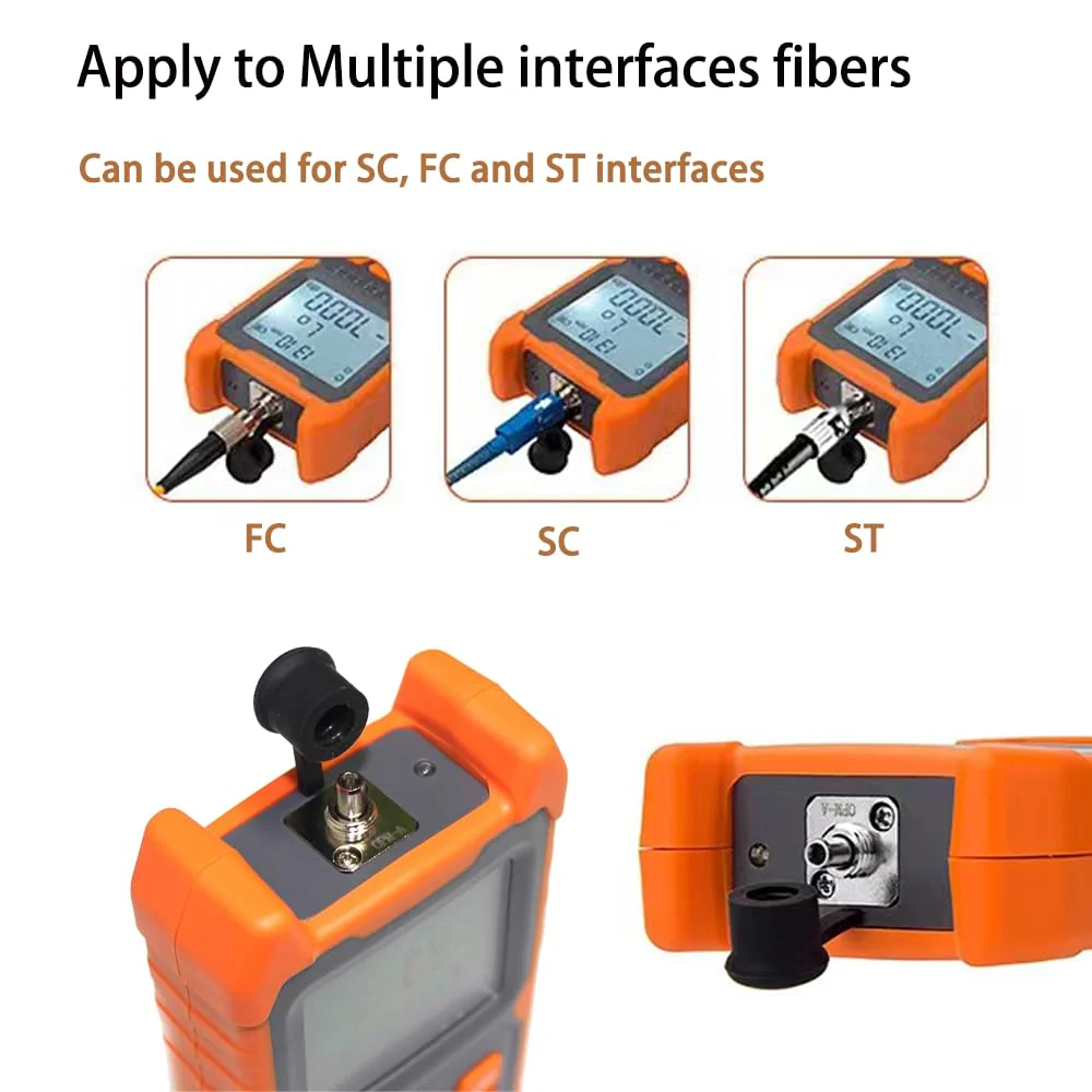 50mW Optical Fault Fault Finder Photometer Fiber Optic FTTH -70dBm to +6dBm Fiber Optic Tester with FC-LC-Adapter - Image 3