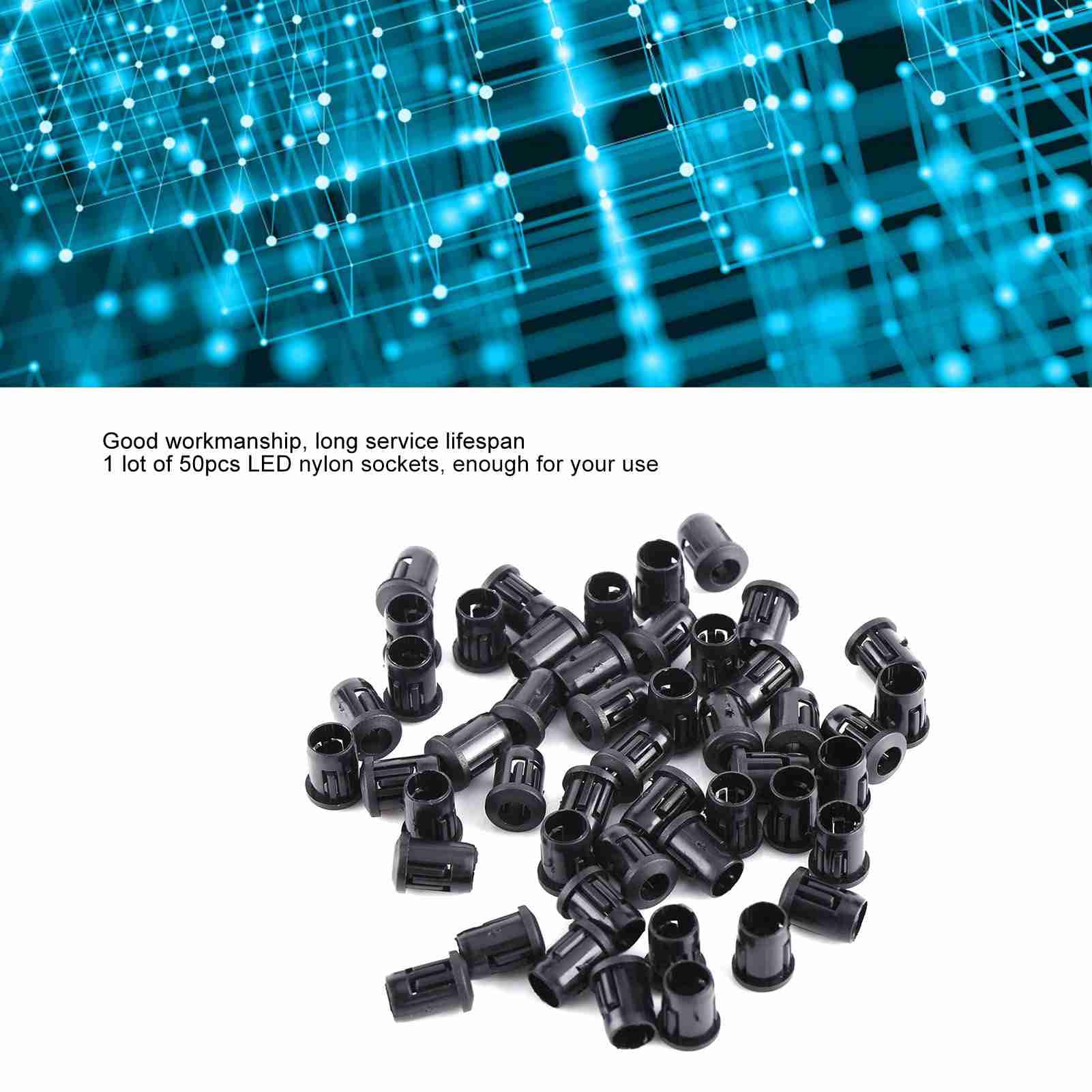 50pcs Diode Holder 5 mm LED Lamp Holder Diode Holder Light Emitting Diode Holder Clip 5mm - Image 3