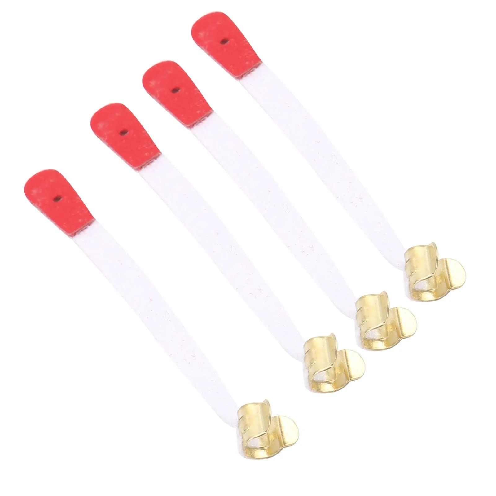 50Pcs Piano Bridle Straps Replacement Piano Spring Clips Repair Parts 75x5mm/ 3 x 0.2inch Bridle Tape White And Red PianoAccessories - Image 2