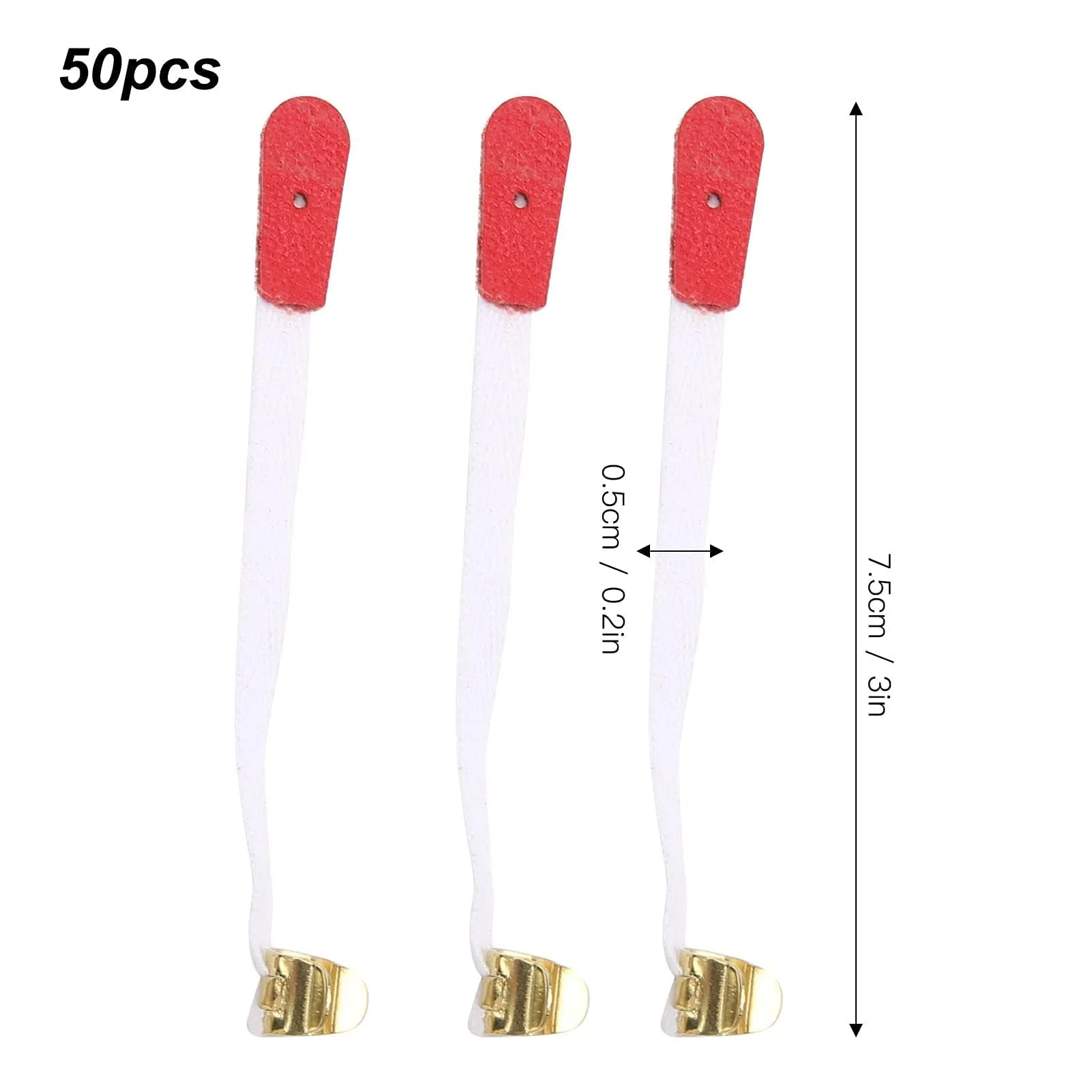 50Pcs Piano Bridle Straps Replacement Piano Spring Clips Repair Parts 75x5mm/ 3 x 0.2inch Bridle Tape White And Red PianoAccessories - Image 5