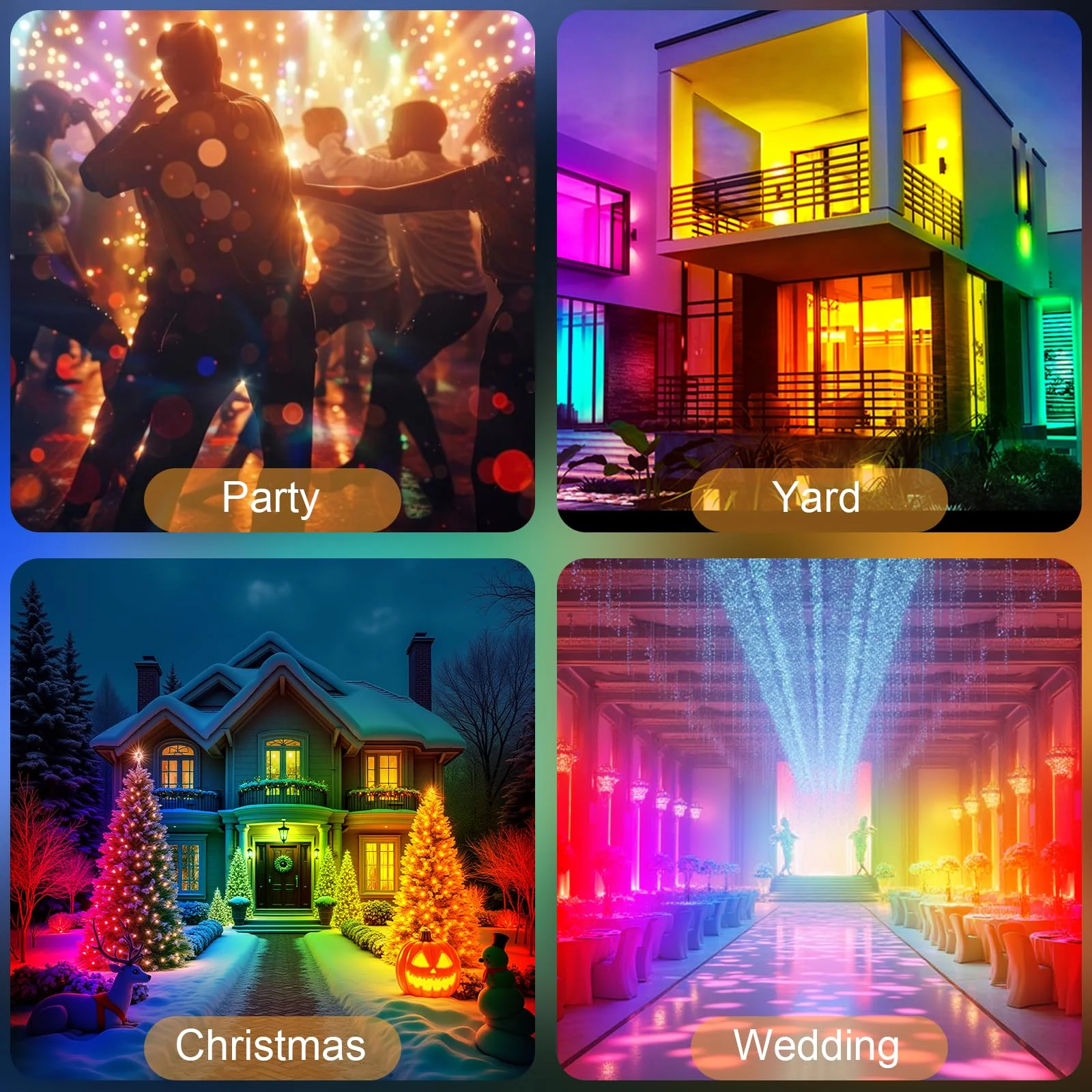 50W 2.4G Remote Control RGB Wall Washer Light, RGB Light bar with Remote Control & APP Control, for Birthday Party, Garden Lighting, Wall Display, Hotel, Building, Commercial Lighting 50W RGB*1 - Image 7