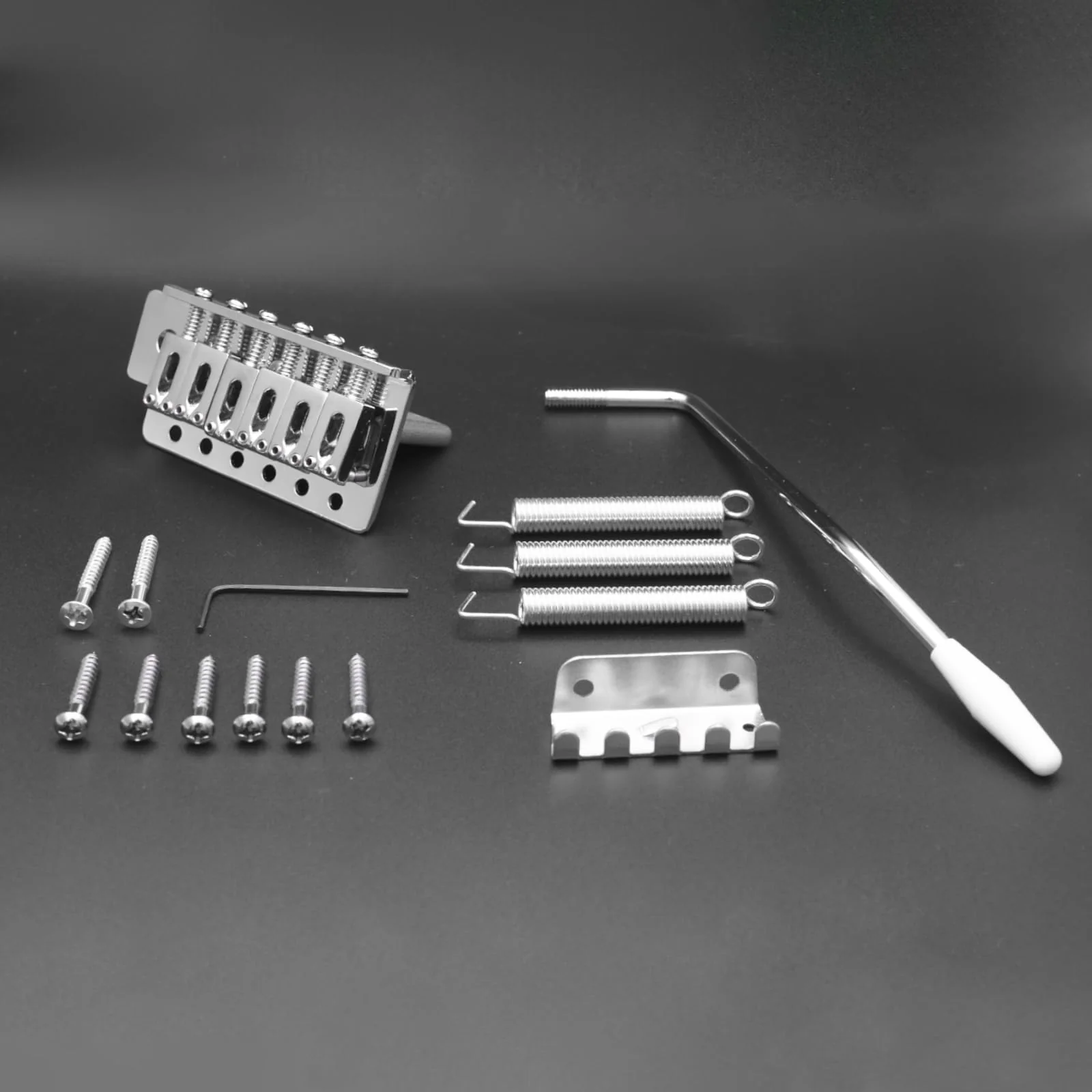 52.5mm Guitar Tremolo Bridge Set for Fender Strat Squier Electric Guitar Replacement (Chrome) Chrome - Image 8