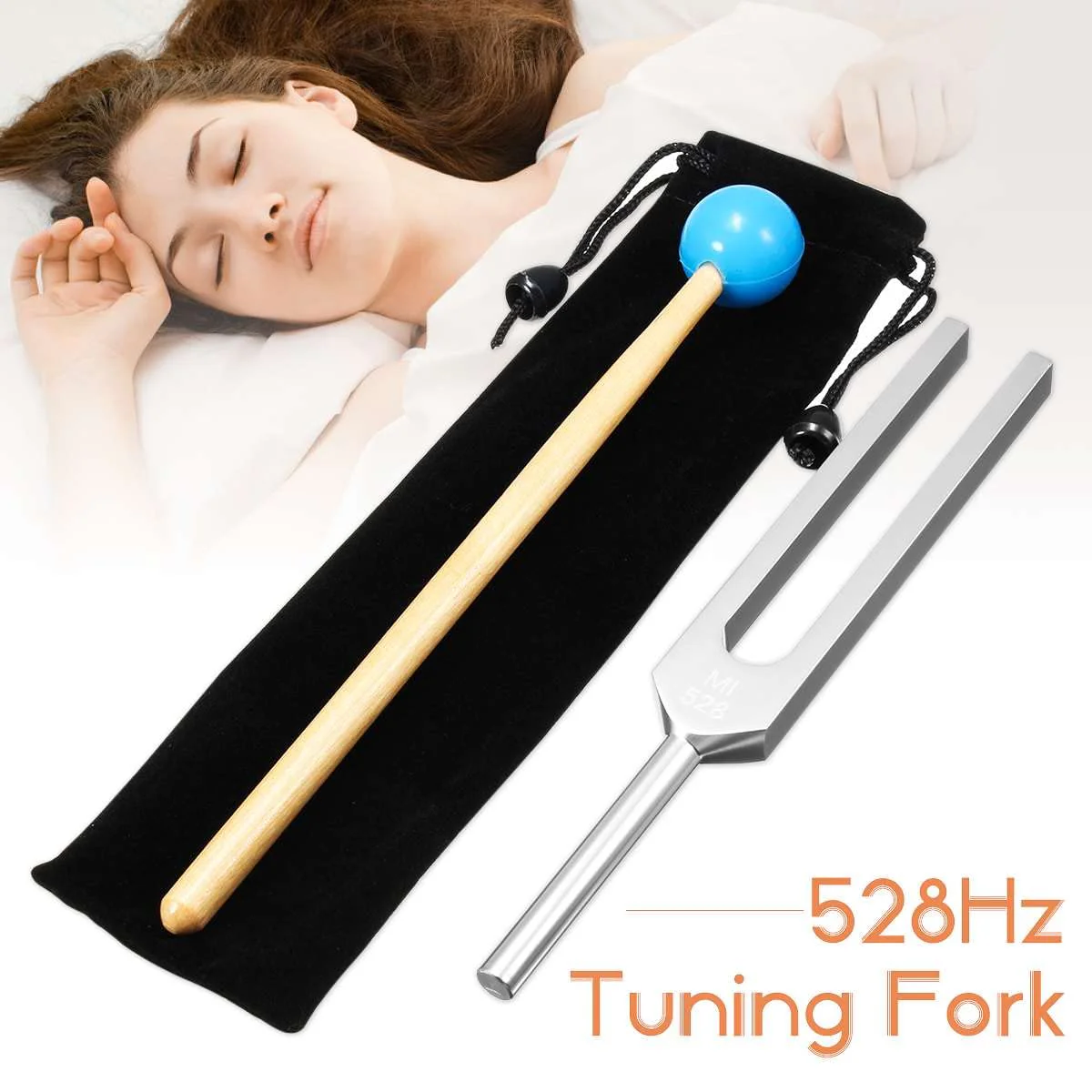 528 hz Tuning Fork Medical with Taylor Percussion Hammer Mallet, Non-Magnetic Aluminum Alloy Tuning Forks for Sound Healing Therapy, DNA Repair, Violin/Guitar/Piano Tune 528Hz - Image 5