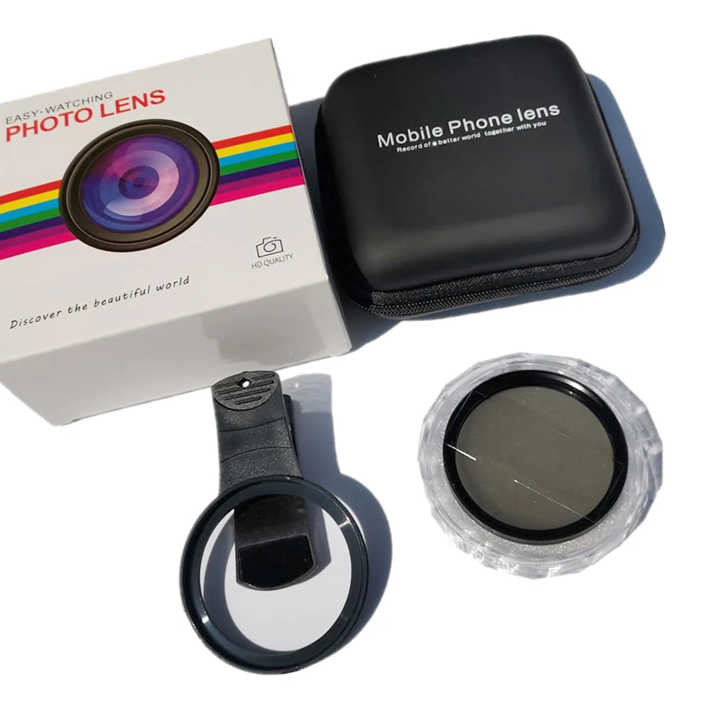 52mm Clip-on CPL Phone Camera Lens Filter, Phone Lens Filter Kit, Universal CPL Filter Compatible with iPhoneSamsung/Android Smartphones(Size:52mm) 52mm - Image 2