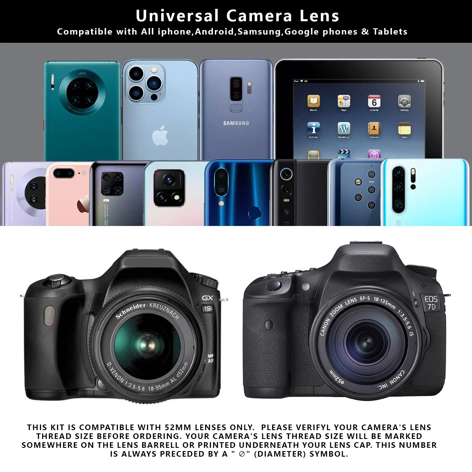 52MM Variable ND2-ND400 Filter, Ultra Slim Multi-Coated Adjustable Neutral Density Filter, Clip-on Phone Lens ND Filter Kit, Compatible for iPhone 15 14 13 12 11, Google Pixel and Other Smart Phones - Image 6