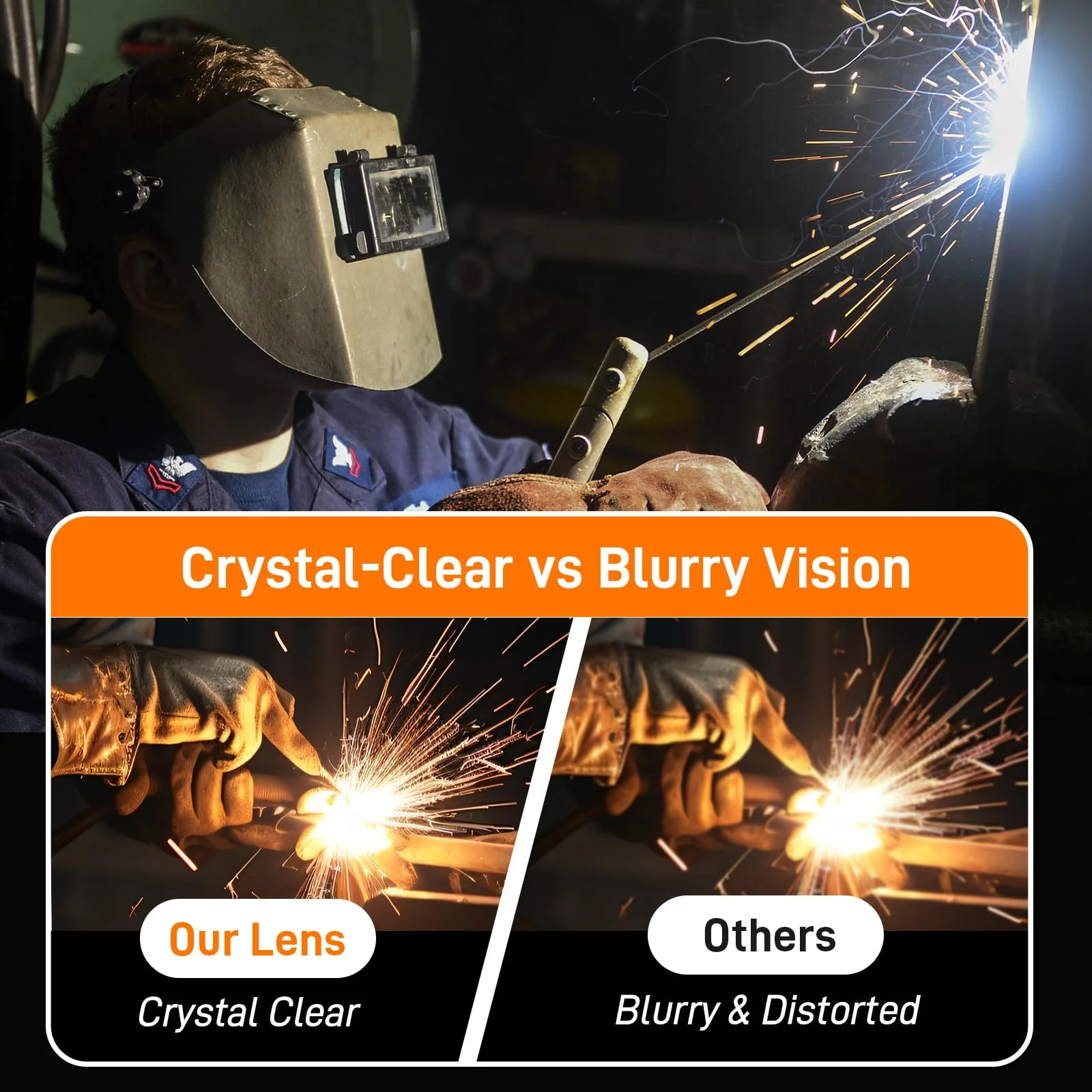 55 Pack 2 x4.25 inches Clear Welding Lenses, 0.04" Thick Replacement 2x4 Welding Lens, Welding Hood Clear Lenses for Most Standard Size Helmets - Image 7