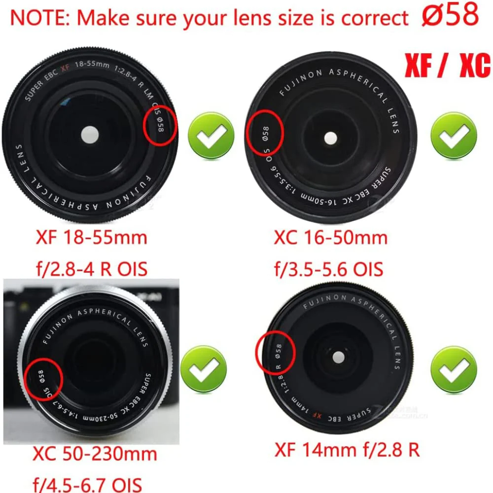 || 58mm Lens Cap for Panasonic Lumix G Vario 12-60mm f/3.5-5.6 ASPH. Power O.I.S. Lens, Panasonic Lumix G Vario 14-140mm f/3.5-5.6 ASPH. Power O.I.S. Lens and More Ø58 mm Lens Cap - Image 3