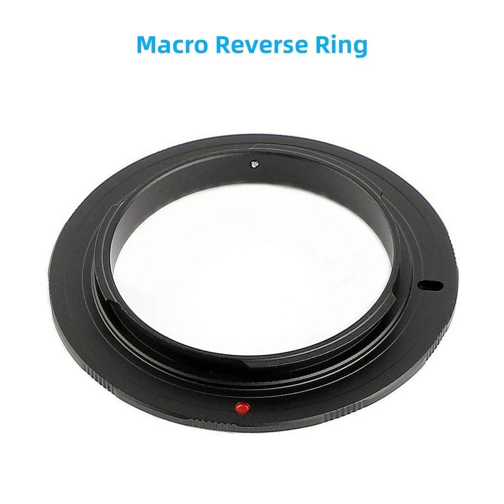 58mm Metal Macro Reverse Adapter Ring Camera Mount Lens Converter + Rear Lens Mount Protection Ring Compatible with Canon EOS EF EF-S Mount DSLR Camera and Lens EOS-58K - Image 3