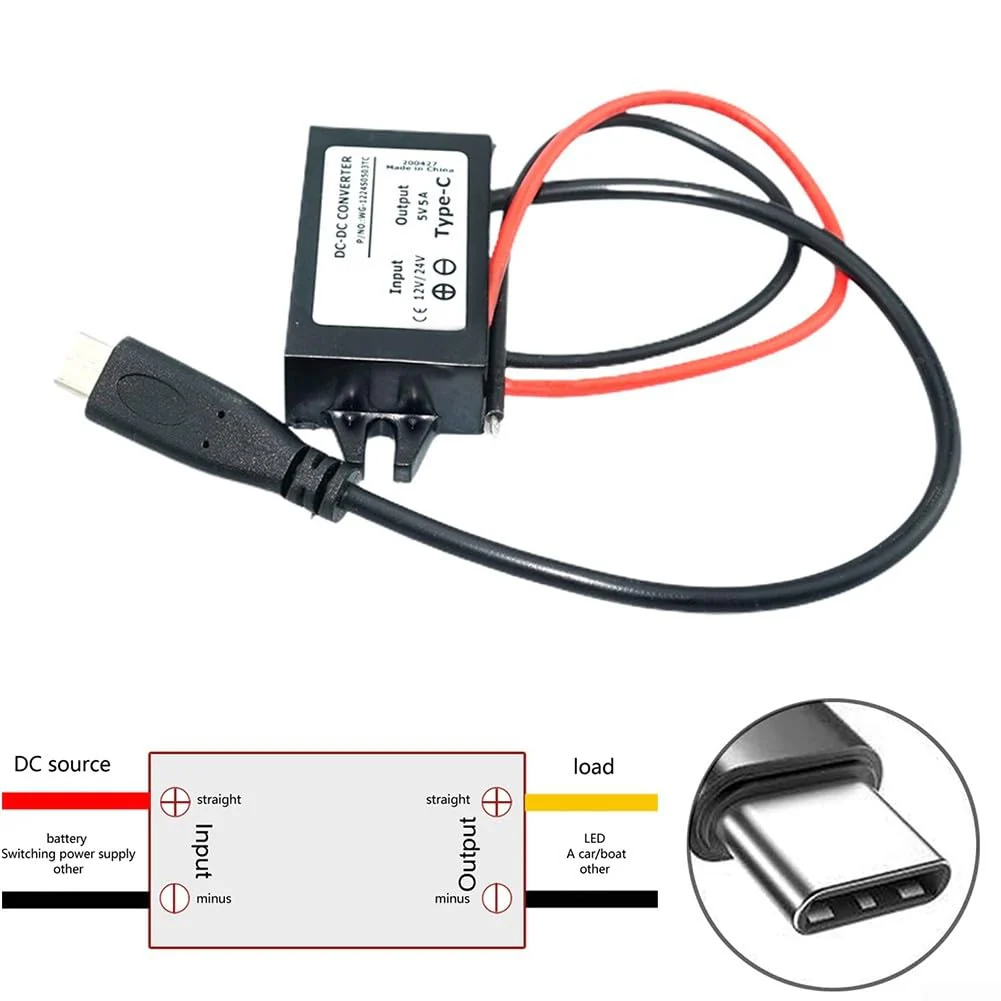 5A USB C Power Adapter, DC Converter from 12V/24V to 5V, Waterproof and Safe Charging Solution - Image 7