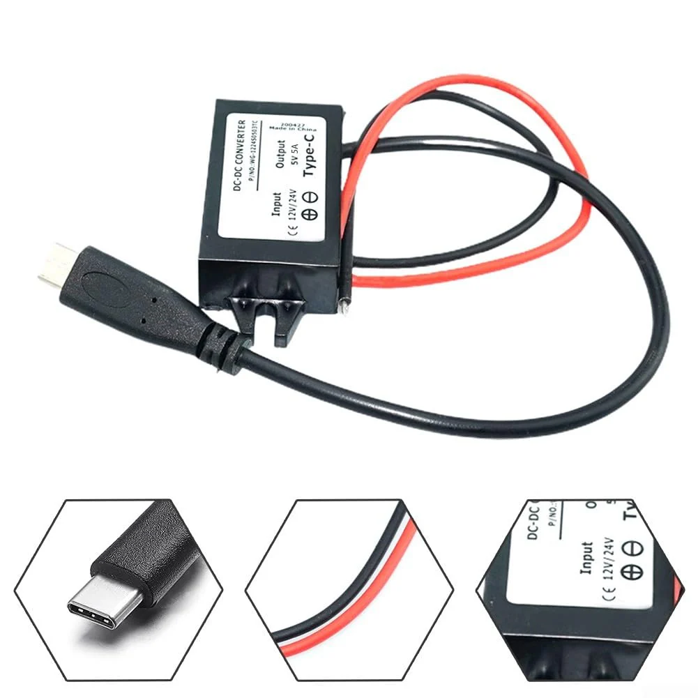 5A USB C Power Adapter, DC Converter from 12V/24V to 5V, Waterproof and Safe Charging Solution - Image 8