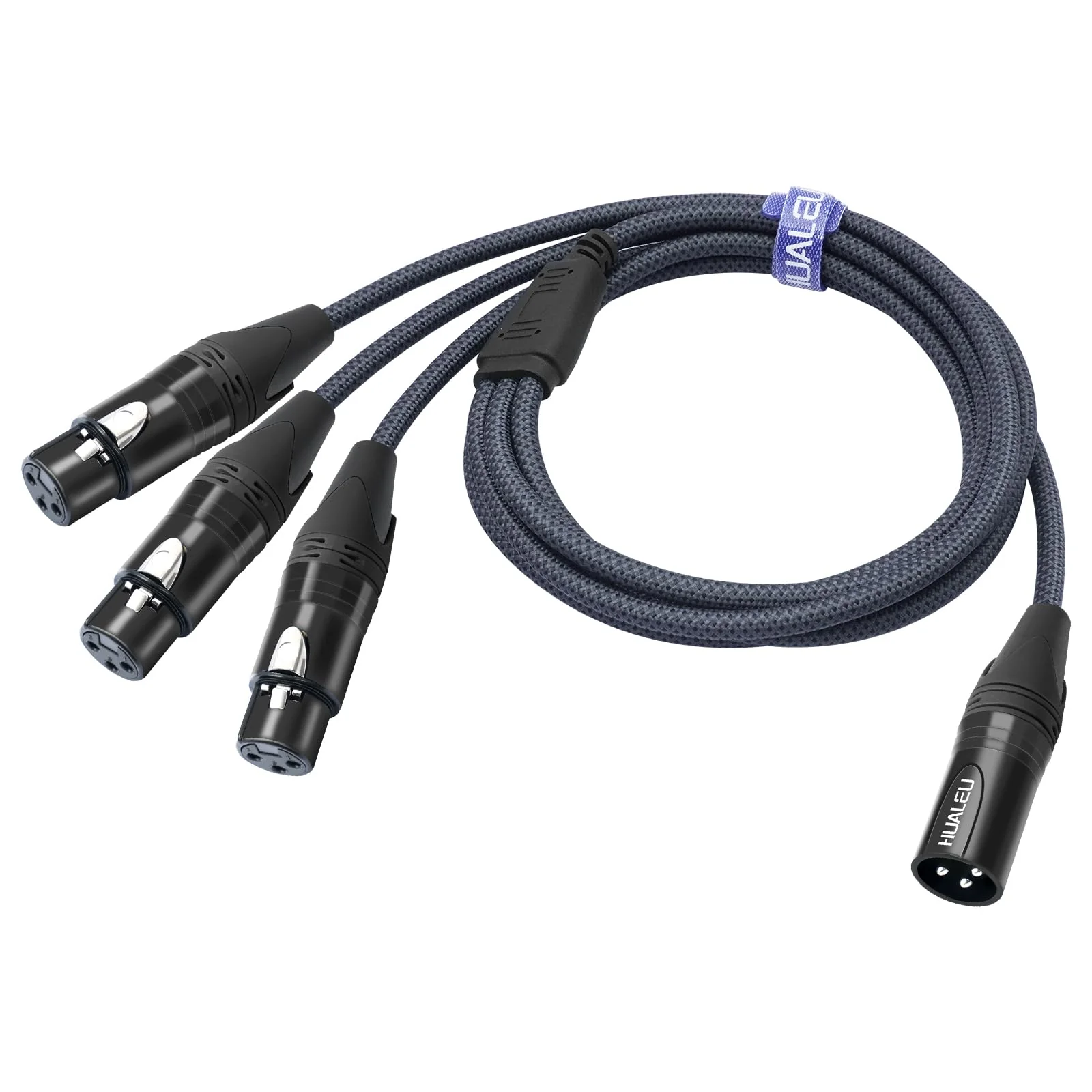 5FT 3Pin XLR 1 Male to 3 Female Y Splitter Cable,3 Way XLR Splitter Balance 1 Male to 3 Female Audio Cable for Mixer, Microphone,3 Microphones are Connected to one Input 5Feet XLR 1 M To 3 F - Image 8