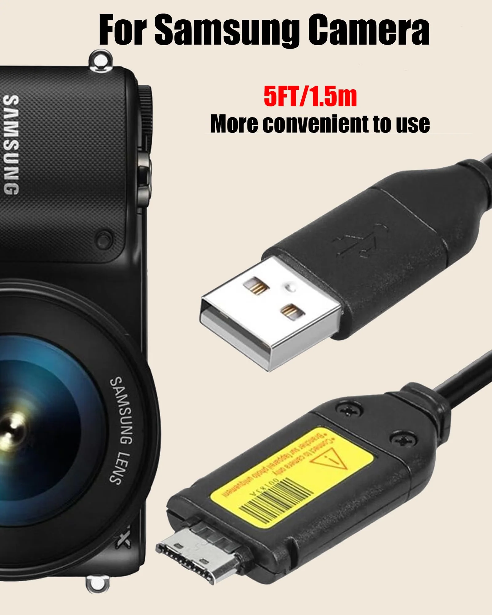 5Ft for Samsung Camera Charger SUC-3 SUC-5 SUC-7 compatible with P1000, P800, PL10, PL100, PL101, PL120, PL121, PL150, PL151, PL170, PL171, PL20, PL200, PL201,WB210,WB550,WB600,WB610,WB650,WB660,WB700 - Image 6