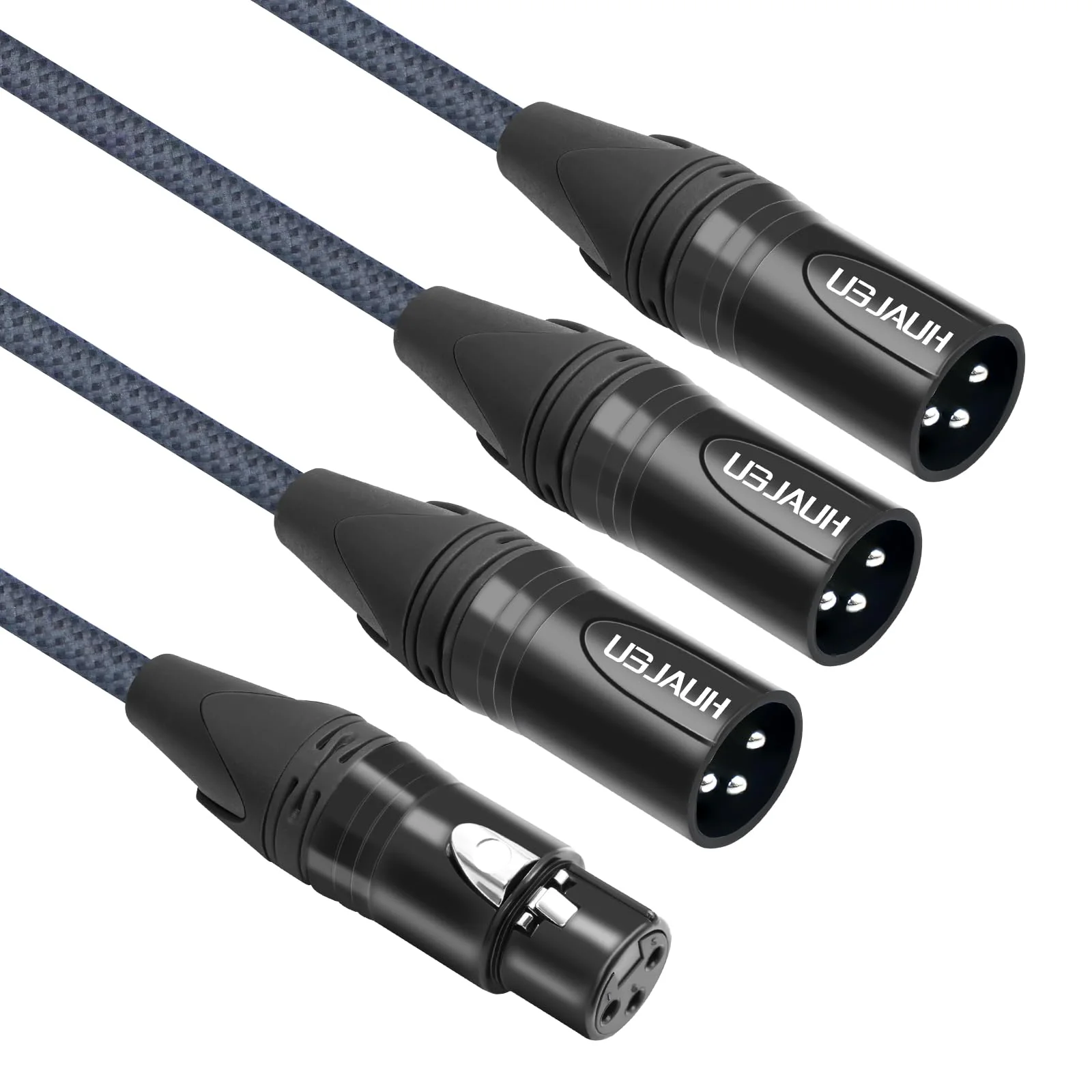 5FT XLR 1 Female to 3 Male Y Splitter Cable,3 Way XLR Splitter Balance 1 Female to 3 Male Audio Cable for Mixer Microphone-One Microphone Connects 3 interfaces 1 Pack 5Feet XLR 1 F To 3 M - Image 6