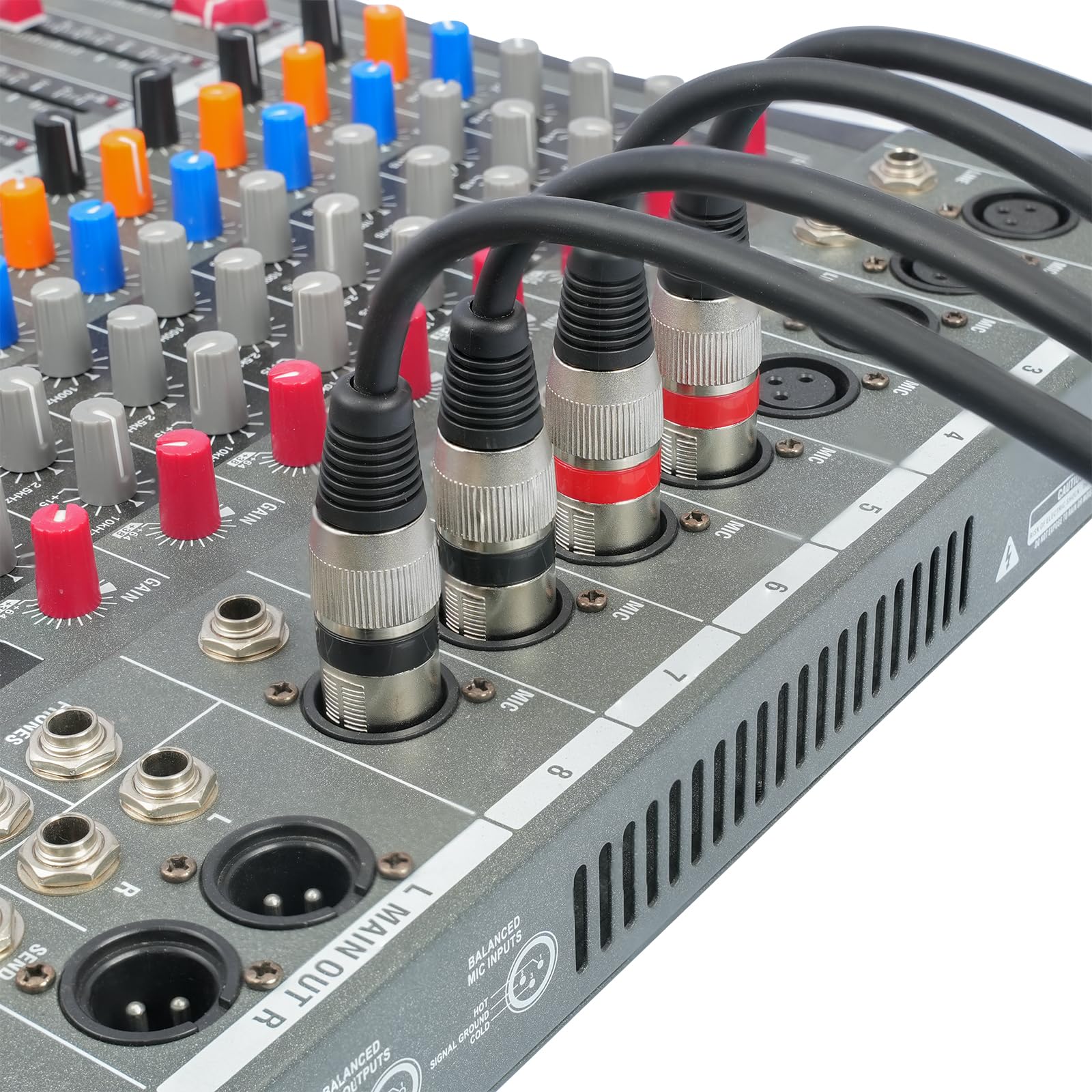 5Pack 5 Color 1.5FT XLR Female to Dual Male Y Splitter Cable, Female to 2 Male 3Pin-XLR Y Cable,Splitter 3Pin 1 F to 2 M for Micphone Mixer 1 XLR F To 2 XLR M 1.5FT 5Pack - Image 4