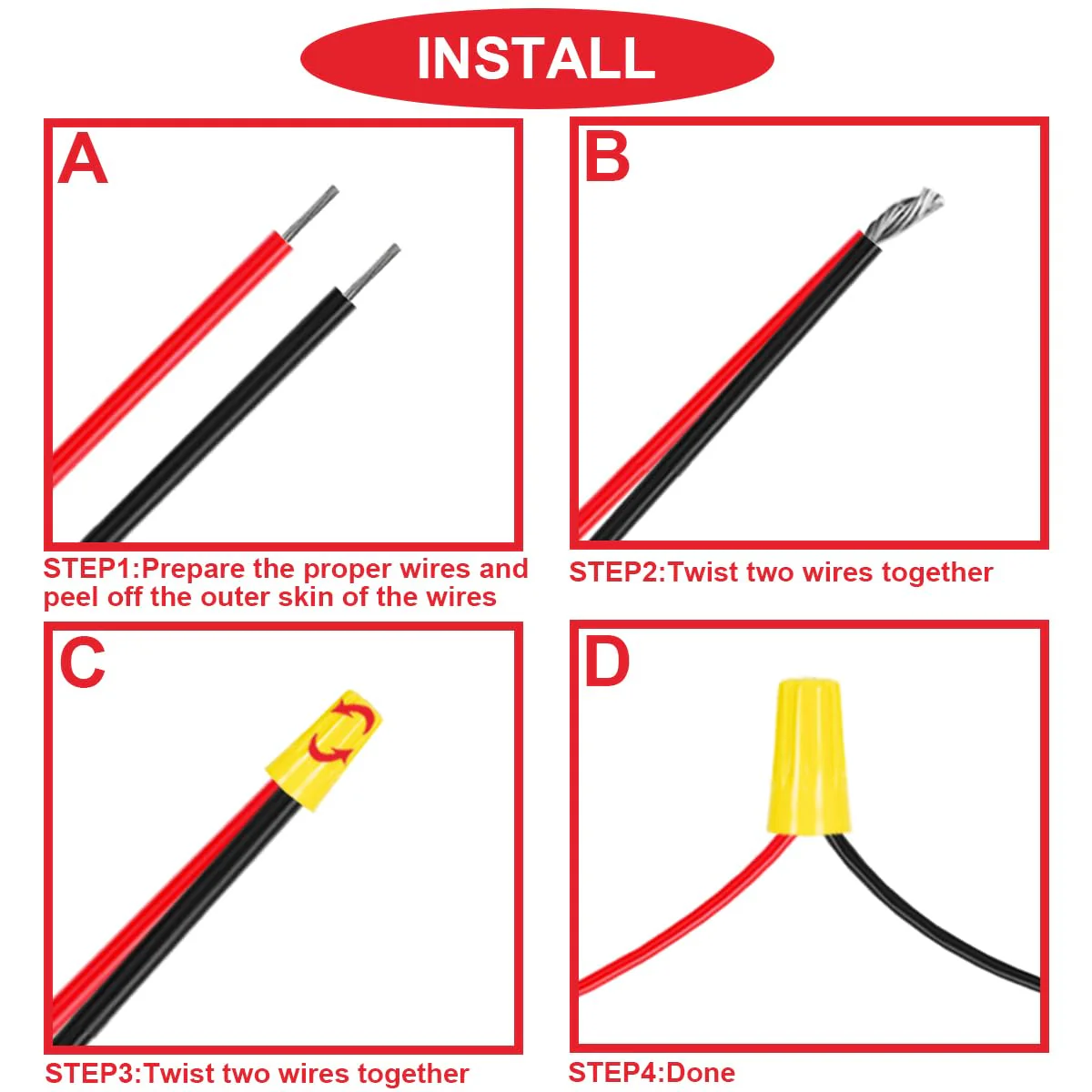 5Pcs 6mm DC 12-24V Red/Yellow/Blue/Green/White LED Metal Indicator Light Waterproof Signal Lamp with 150mm Cable Length Metal LED Indicator Light and Wiring Cap for Car Interior Trucks Boats - Image 5